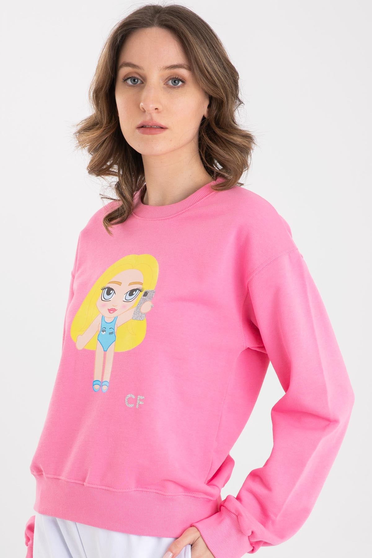 Chiara Ferragni Emoji Baskılı Sweatshirt-Libas Trendy Fashion Store