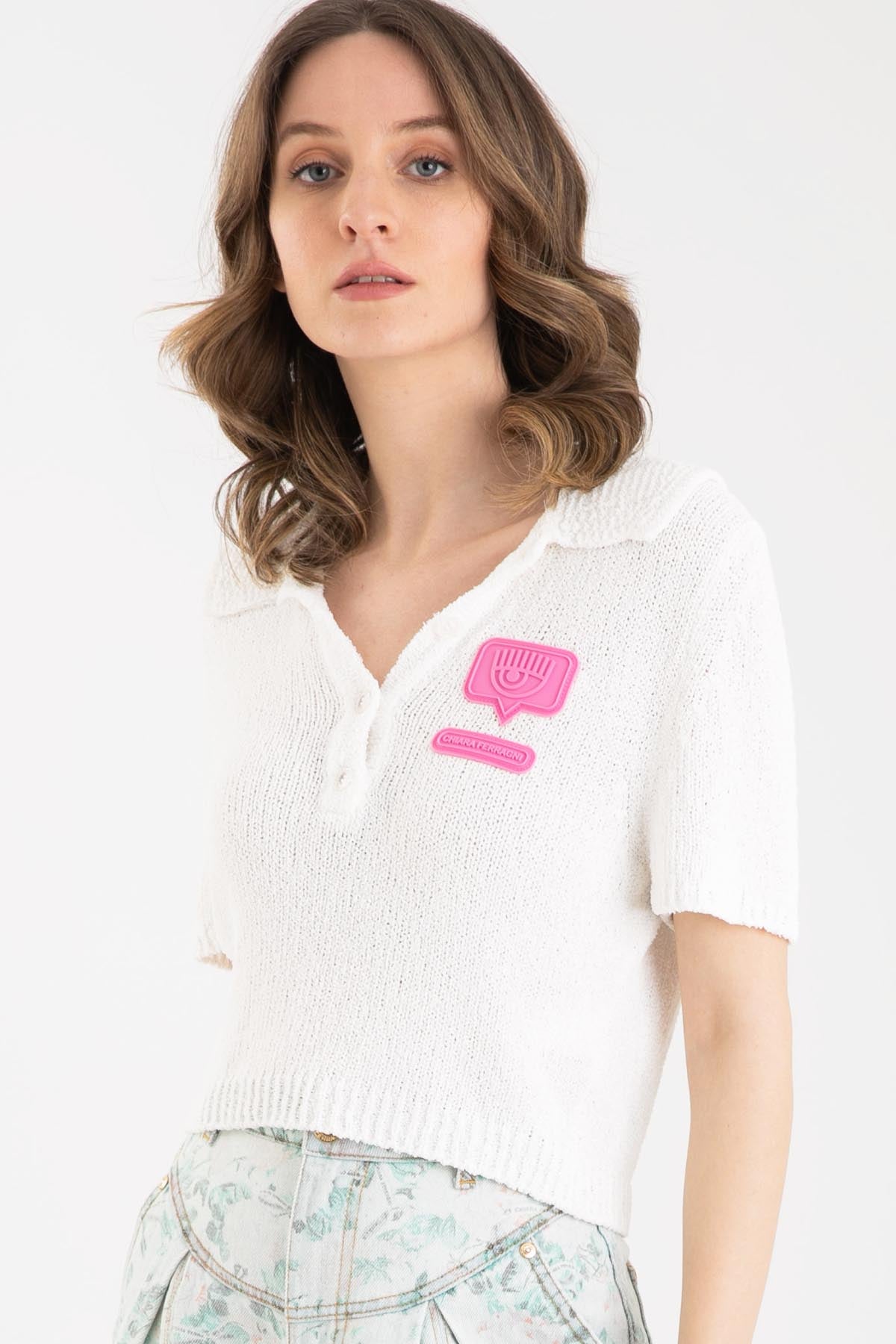 Chiara Ferragni Polo Yaka Triko T-shirt-Libas Trendy Fashion Store