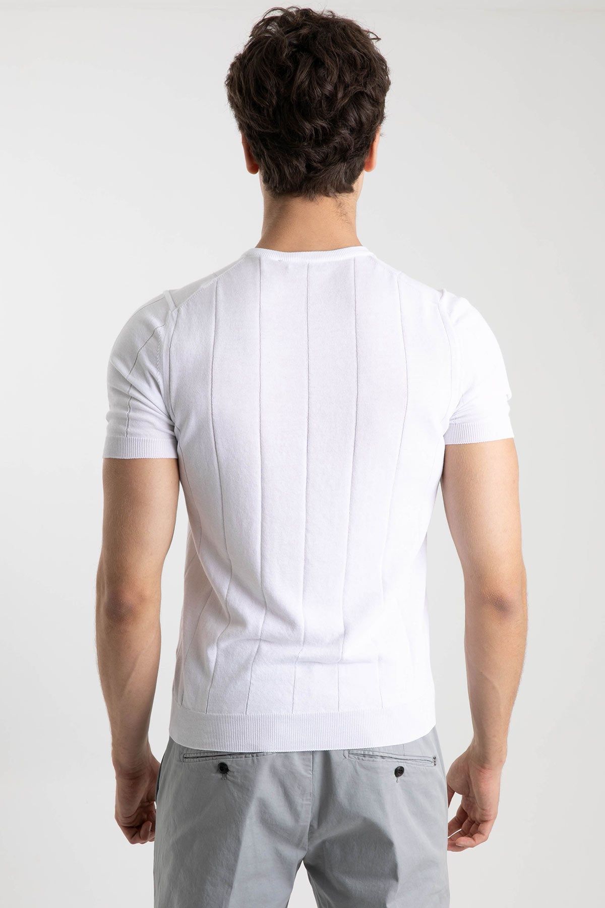 Gran Sasso Yuvarlak Yaka T-shirt-Libas Trendy Fashion Store