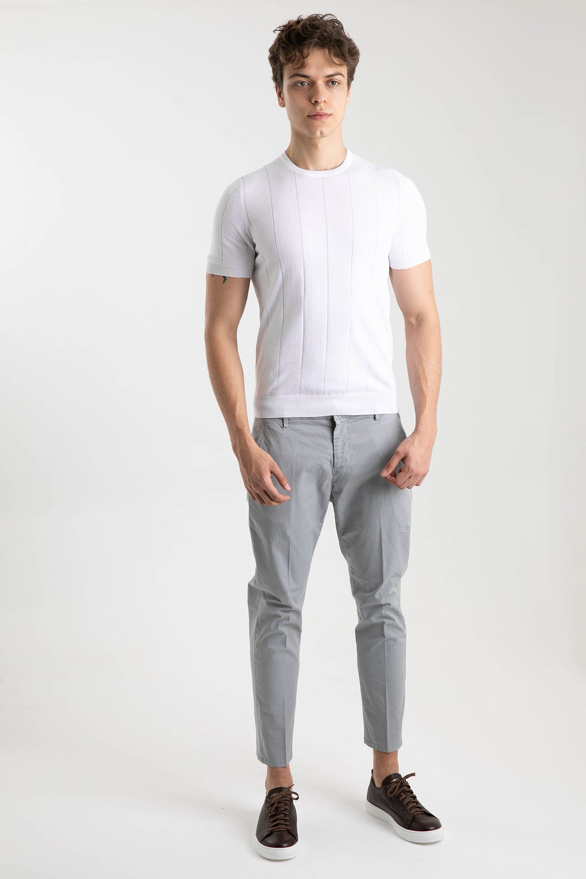 Gran Sasso Yuvarlak Yaka T-shirt-Libas Trendy Fashion Store