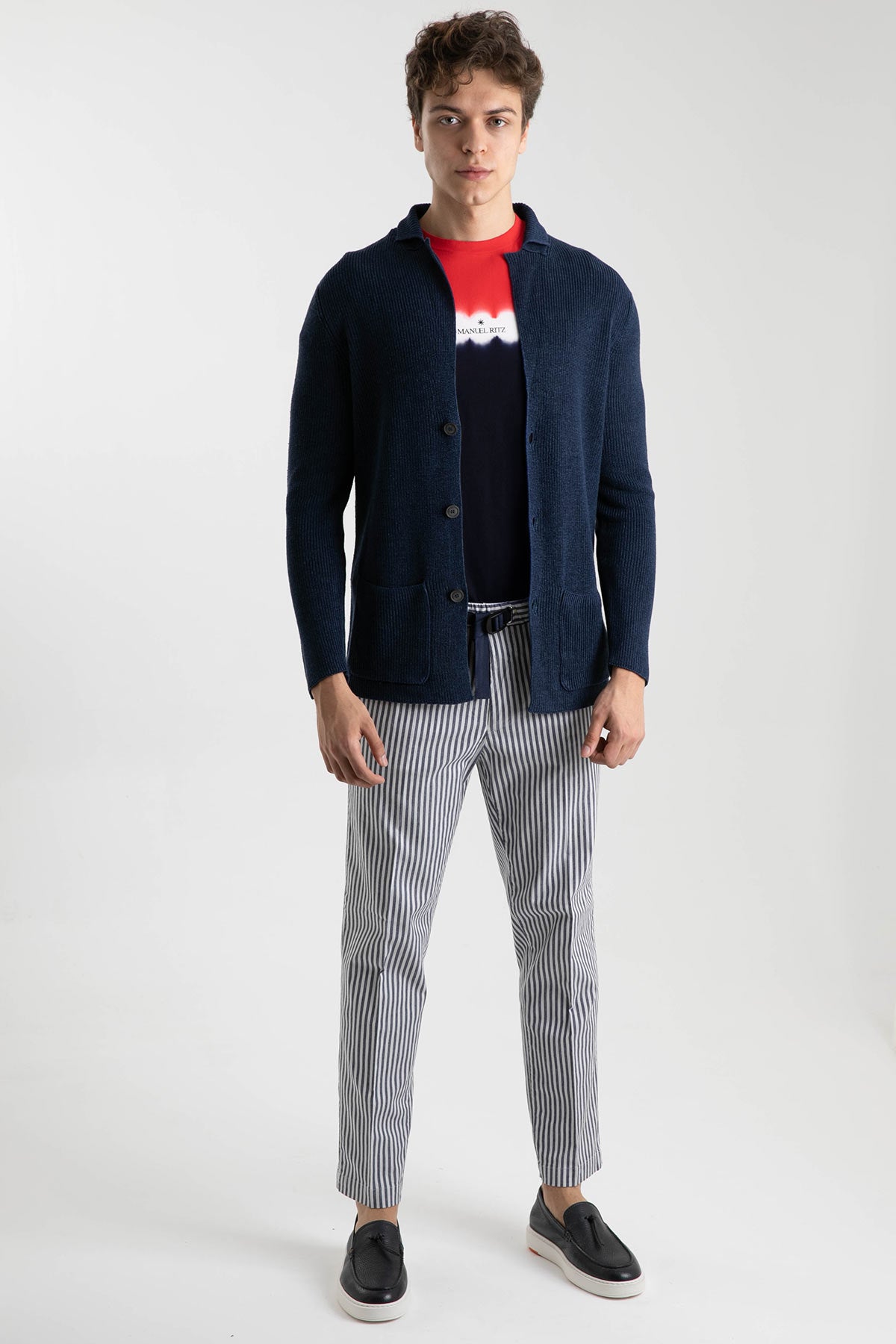 Gran Sasso Keten Karışımlı Örgü Triko Ceket-Libas Trendy Fashion Store