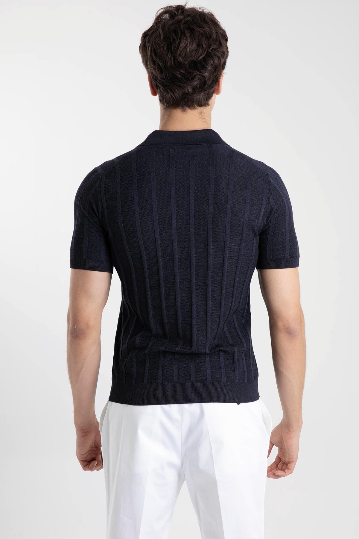 Gran Sasso Polo Yaka İpek T-shirt-Libas Trendy Fashion Store