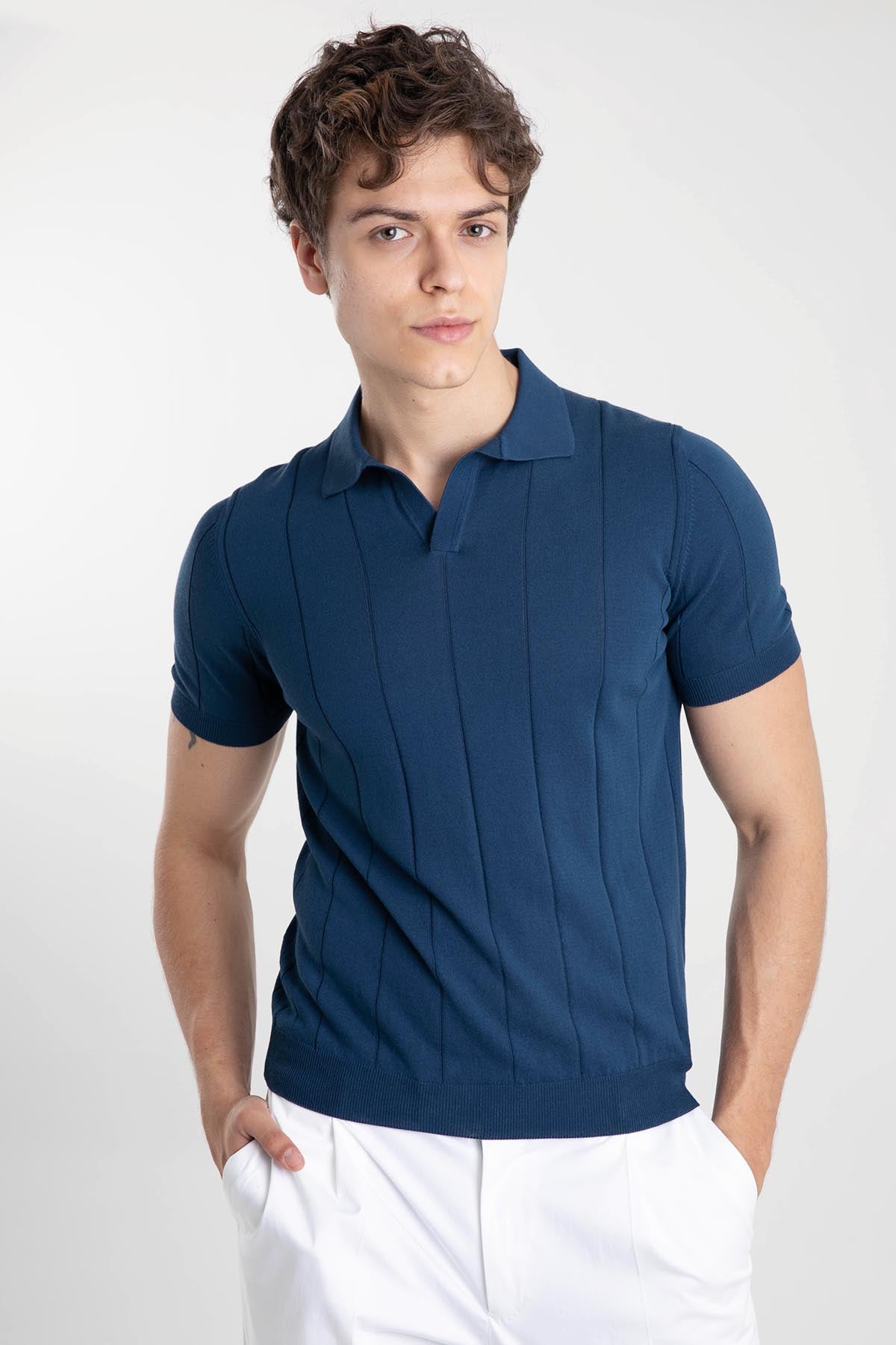 Gran Sasso Polo Yaka T-shirt-Libas Trendy Fashion Store