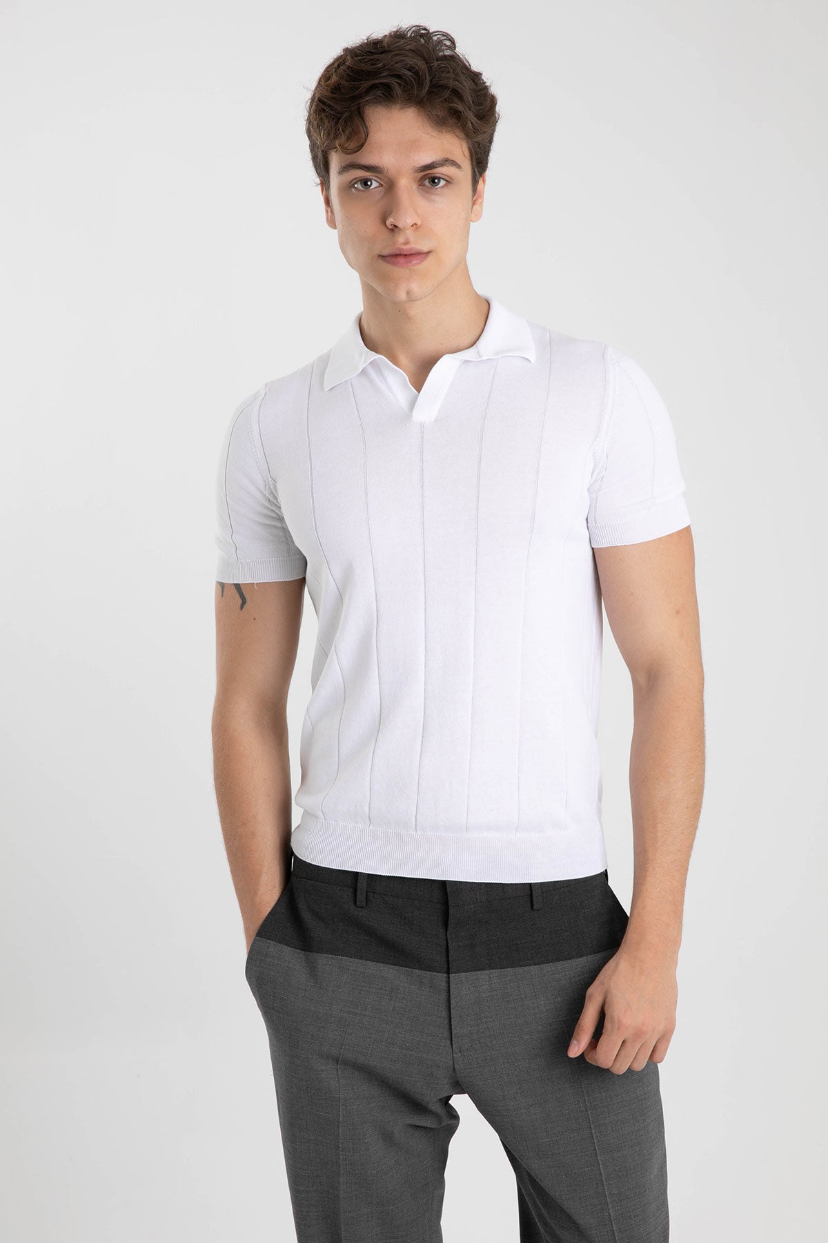 Gran Sasso Polo Yaka T-shirt-Libas Trendy Fashion Store