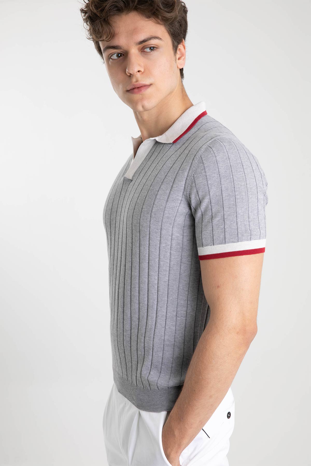 Gran Sasso Polo Yaka T-shirt-Libas Trendy Fashion Store