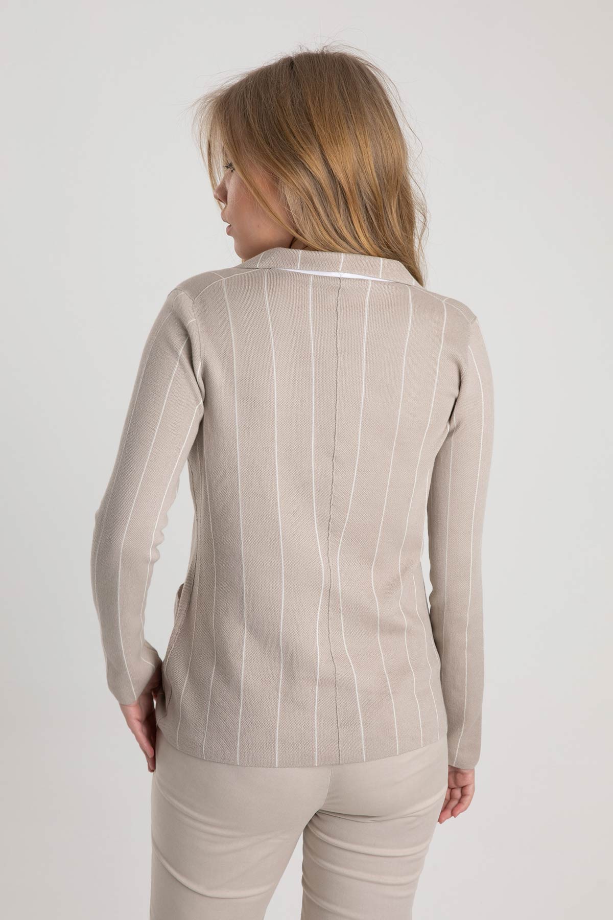 Tonet Çizgili Spor Cepli Ceket-Libas Trendy Fashion Store