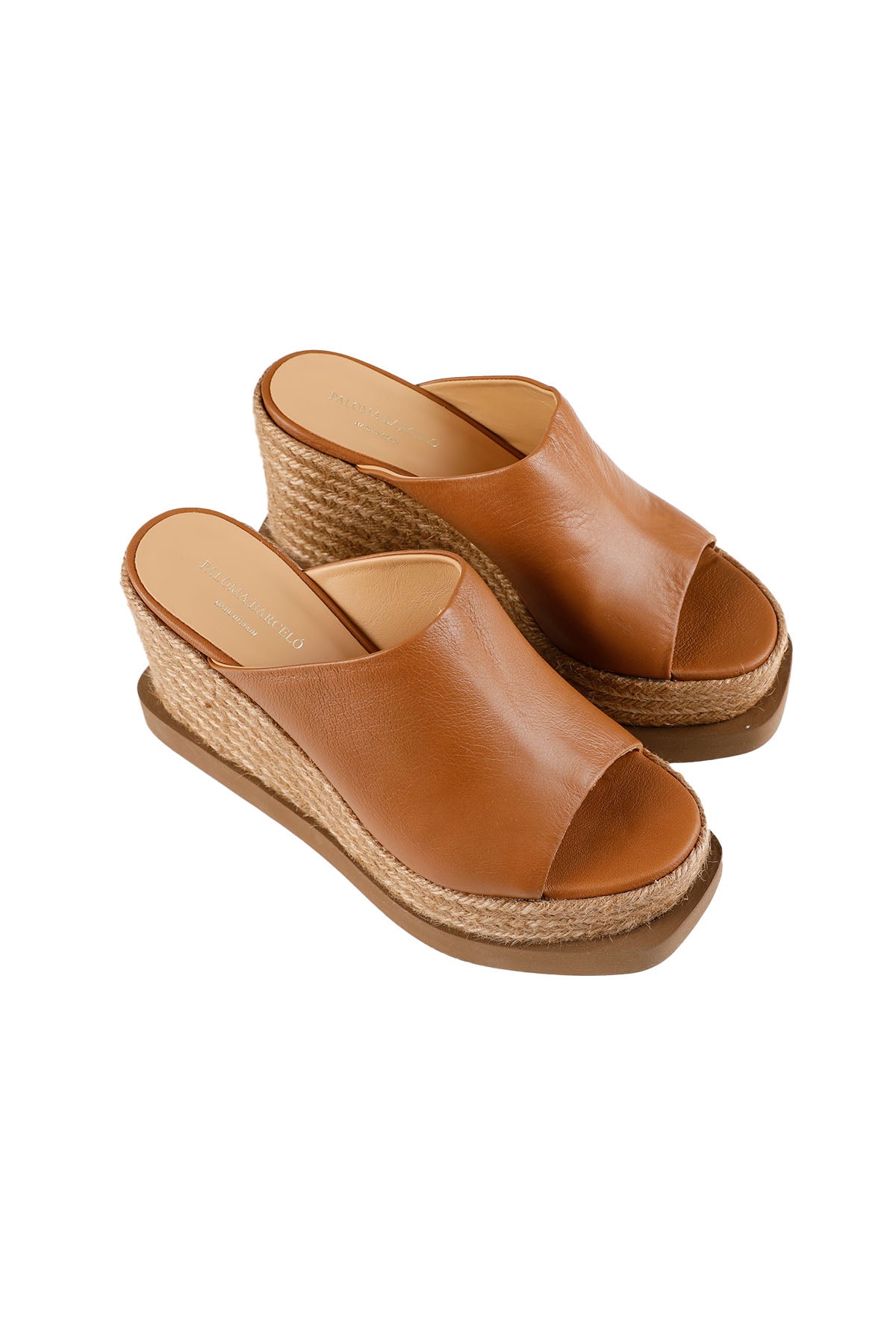 Paloma Barcelo Hasır Dolgu Topuklu Deri Terlik-Libas Trendy Fashion Store