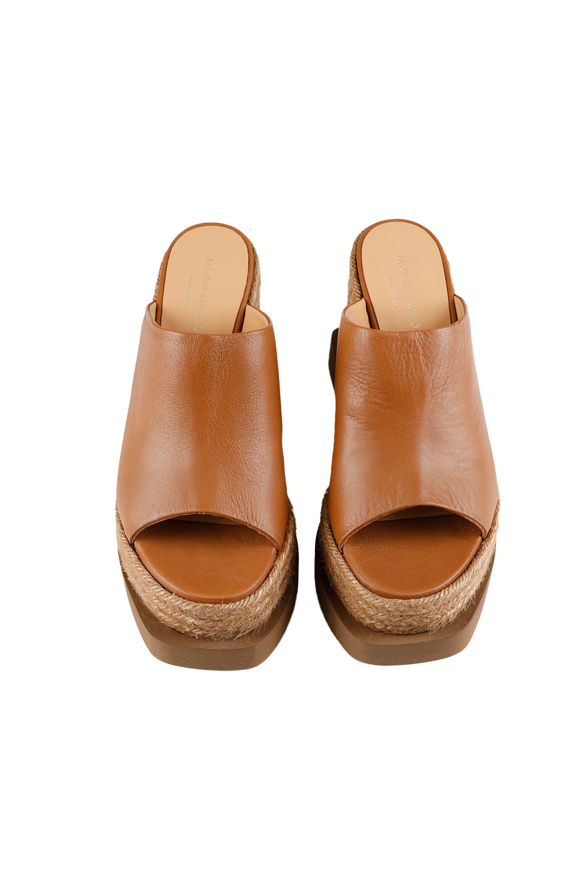 Paloma Barcelo Hasır Dolgu Topuklu Deri Terlik-Libas Trendy Fashion Store