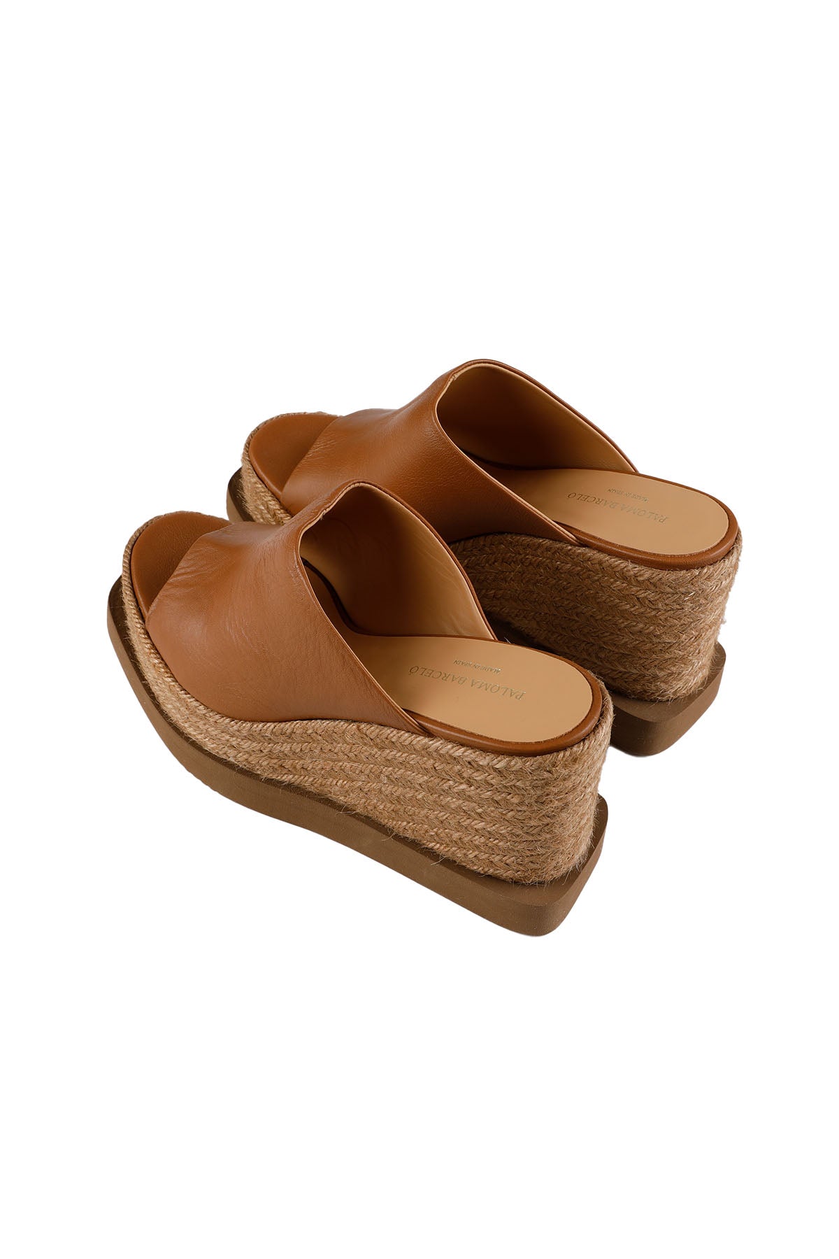 Paloma Barcelo Hasır Dolgu Topuklu Deri Terlik-Libas Trendy Fashion Store