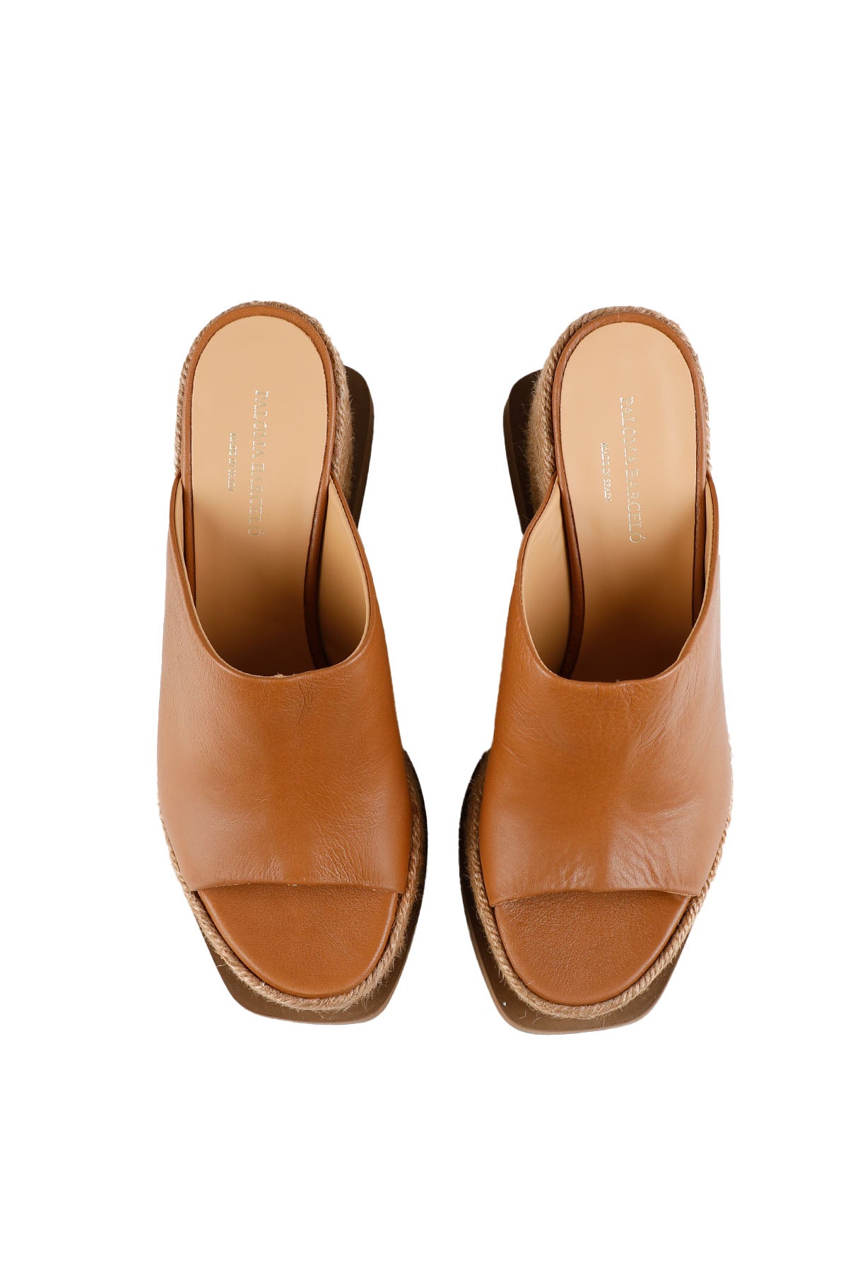 Paloma Barcelo Hasır Dolgu Topuklu Deri Terlik-Libas Trendy Fashion Store