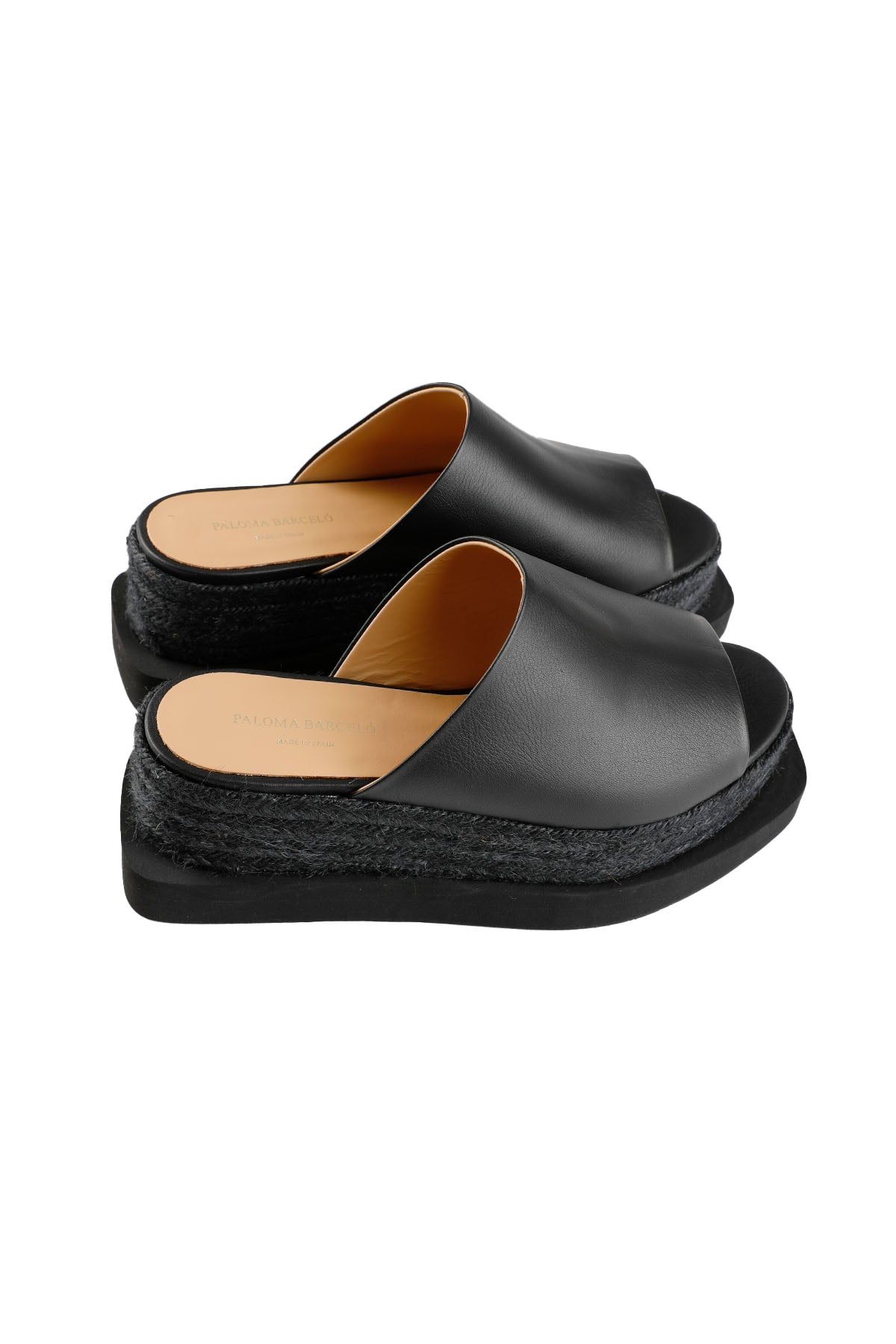 Paloma Barcelo Hasır Dolgu Topuklu Deri Terlik-Libas Trendy Fashion Store