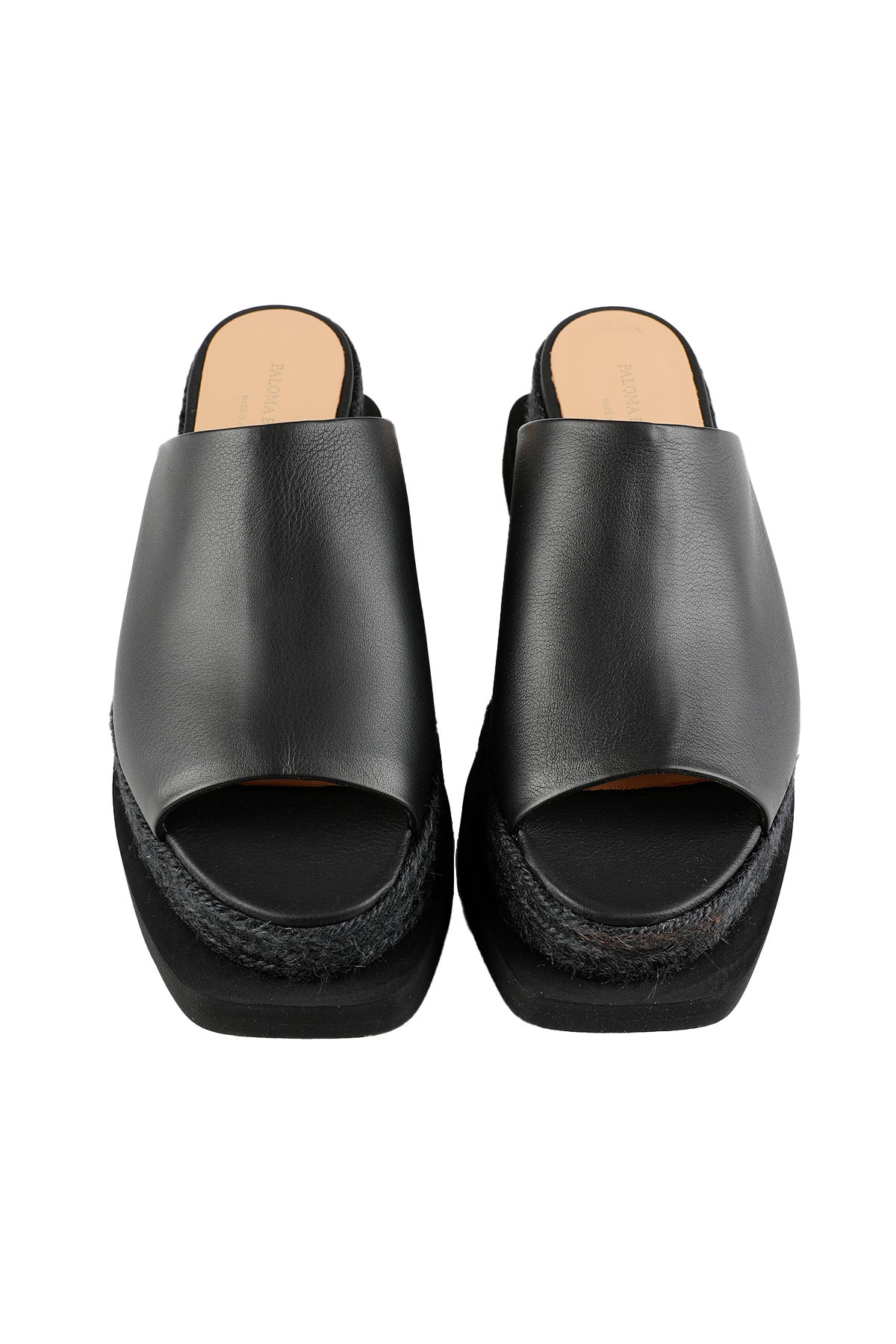 Paloma Barcelo Hasır Dolgu Topuklu Deri Terlik-Libas Trendy Fashion Store