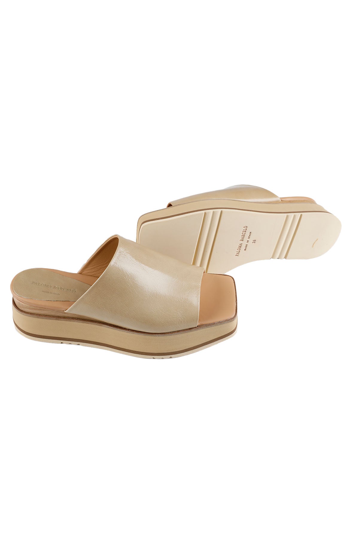 Paloma Barcelo Dolgu Topuk Deri Terlik-Libas Trendy Fashion Store