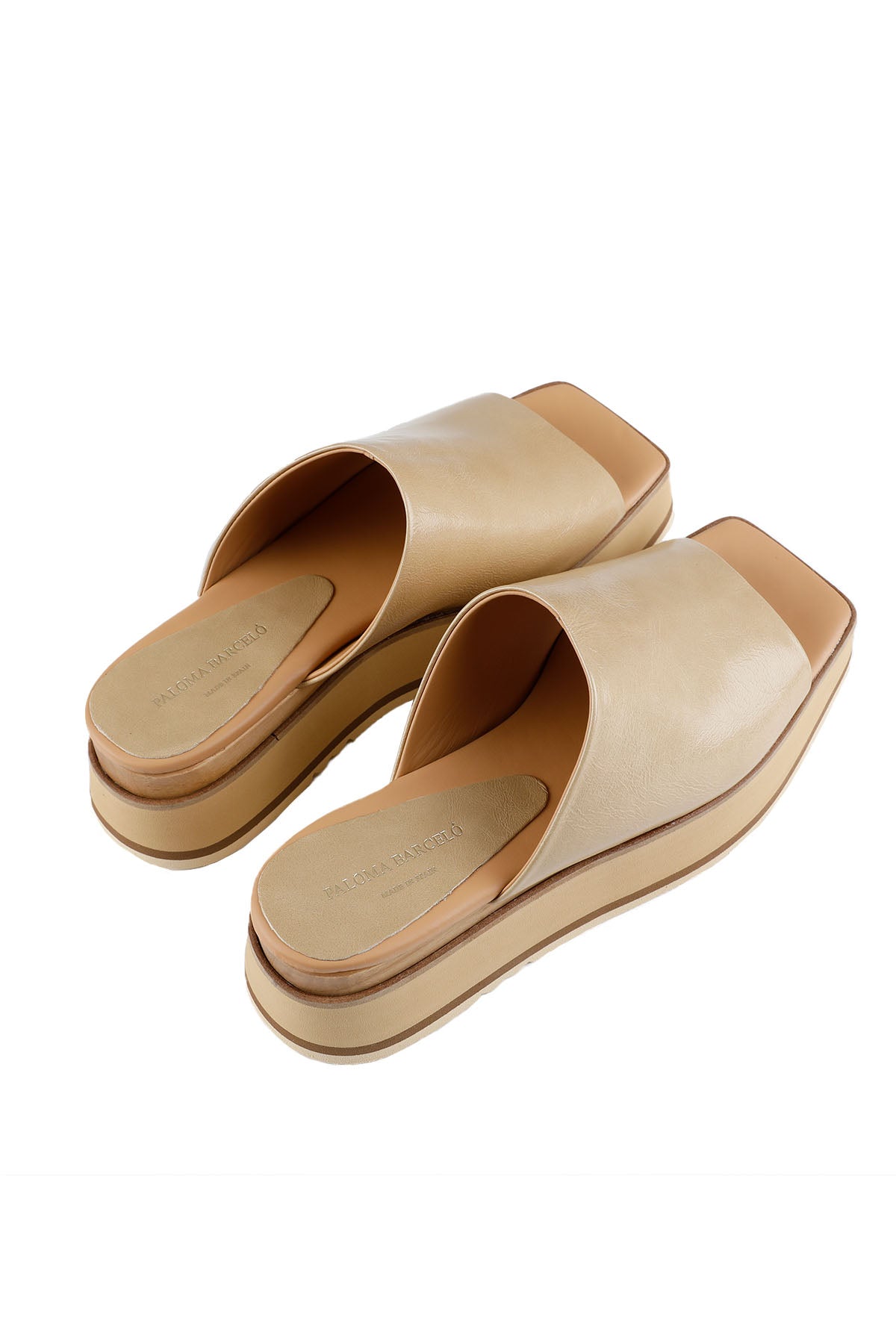 Paloma Barcelo Dolgu Topuk Deri Terlik-Libas Trendy Fashion Store