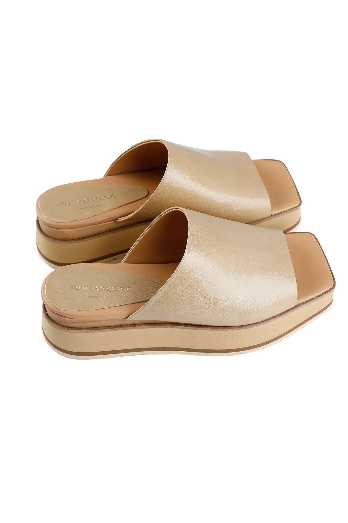 Paloma Barcelo Dolgu Topuk Deri Terlik-Libas Trendy Fashion Store