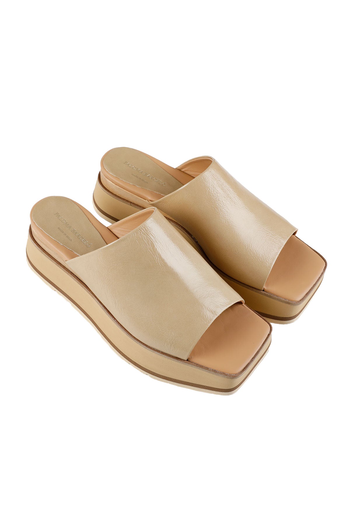 Paloma Barcelo Dolgu Topuk Deri Terlik-Libas Trendy Fashion Store