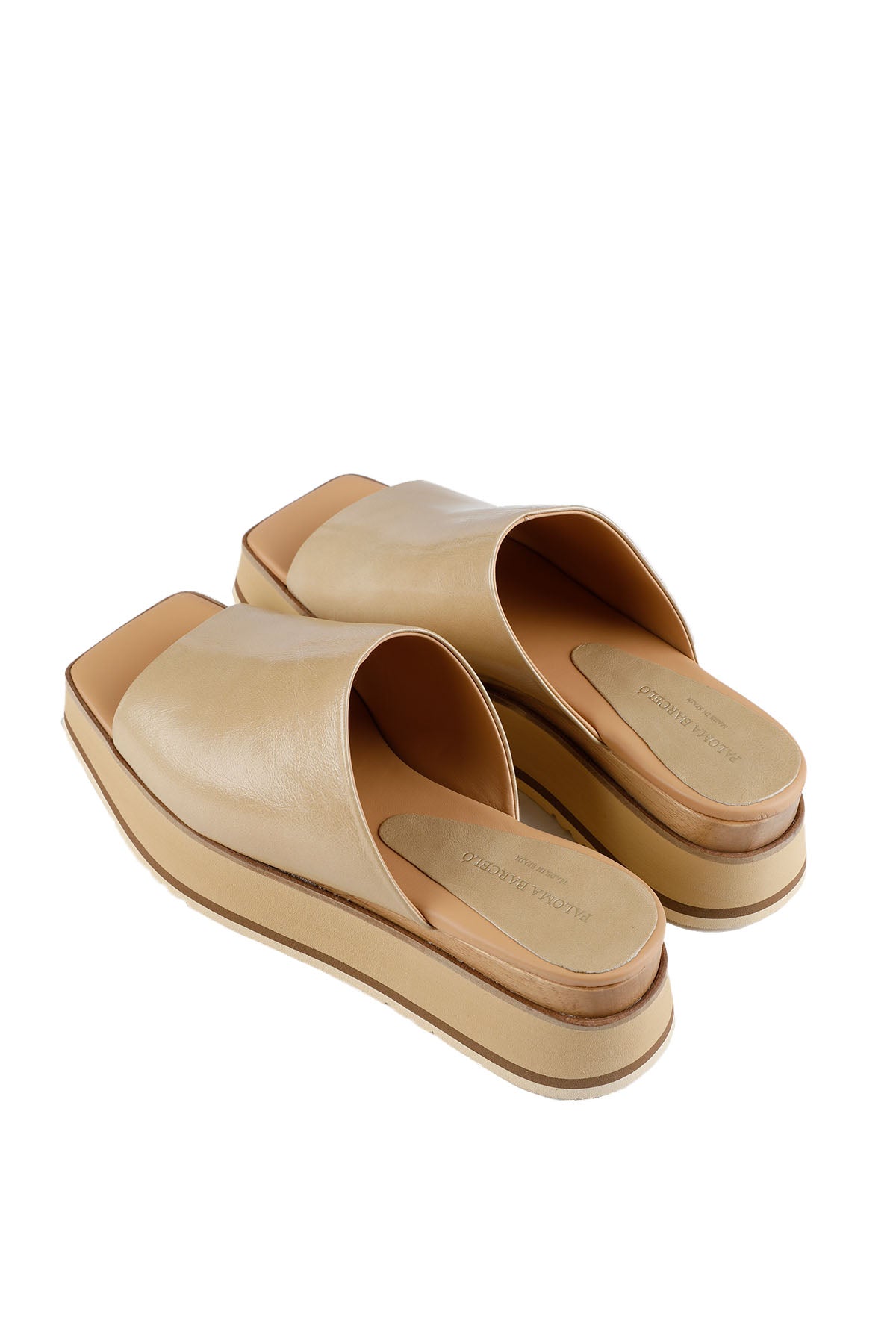 Paloma Barcelo Dolgu Topuk Deri Terlik-Libas Trendy Fashion Store