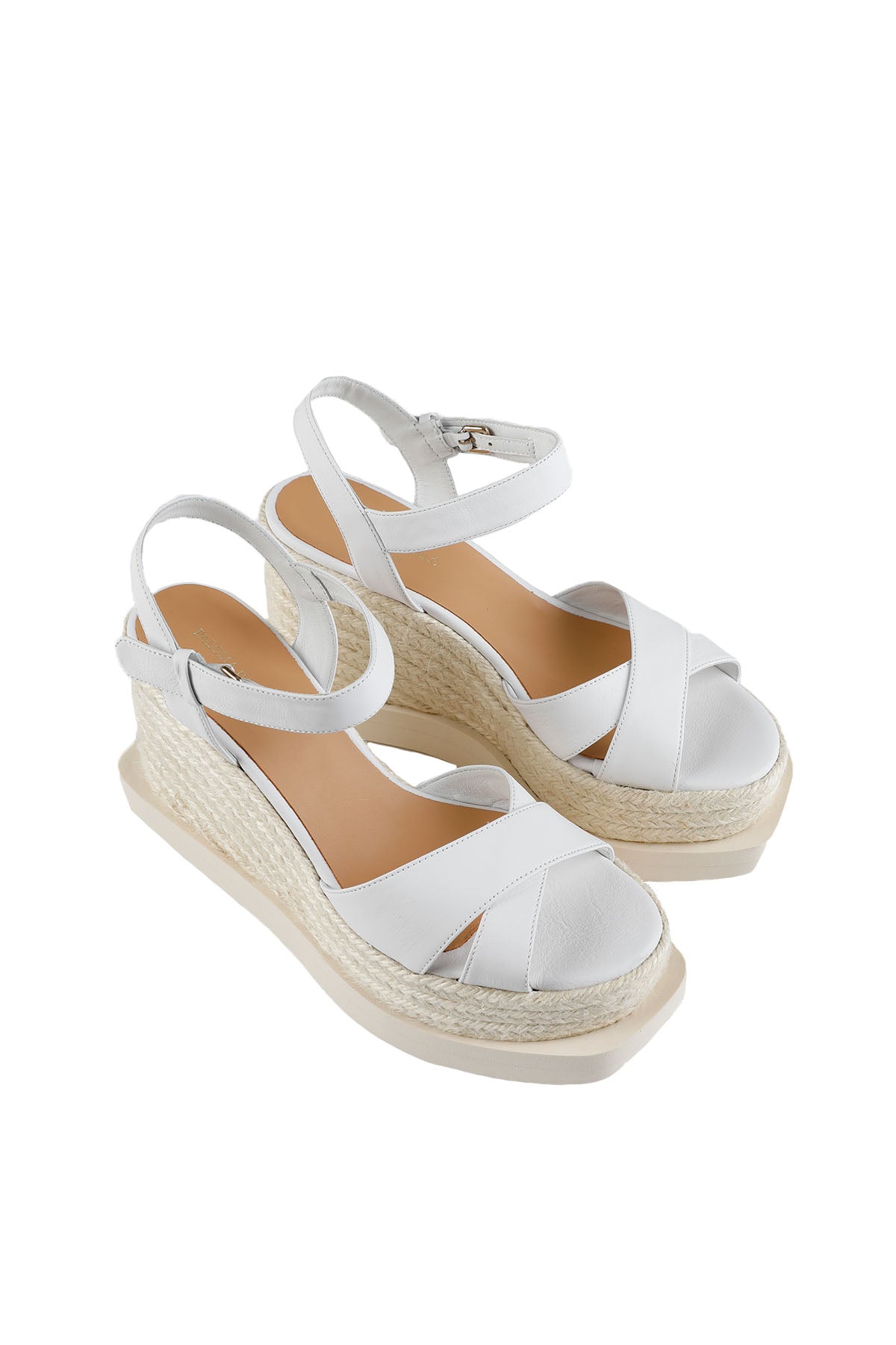 Paloma Barcelo Hasır Dolgu Topuk Deri Sandalet-Libas Trendy Fashion Store