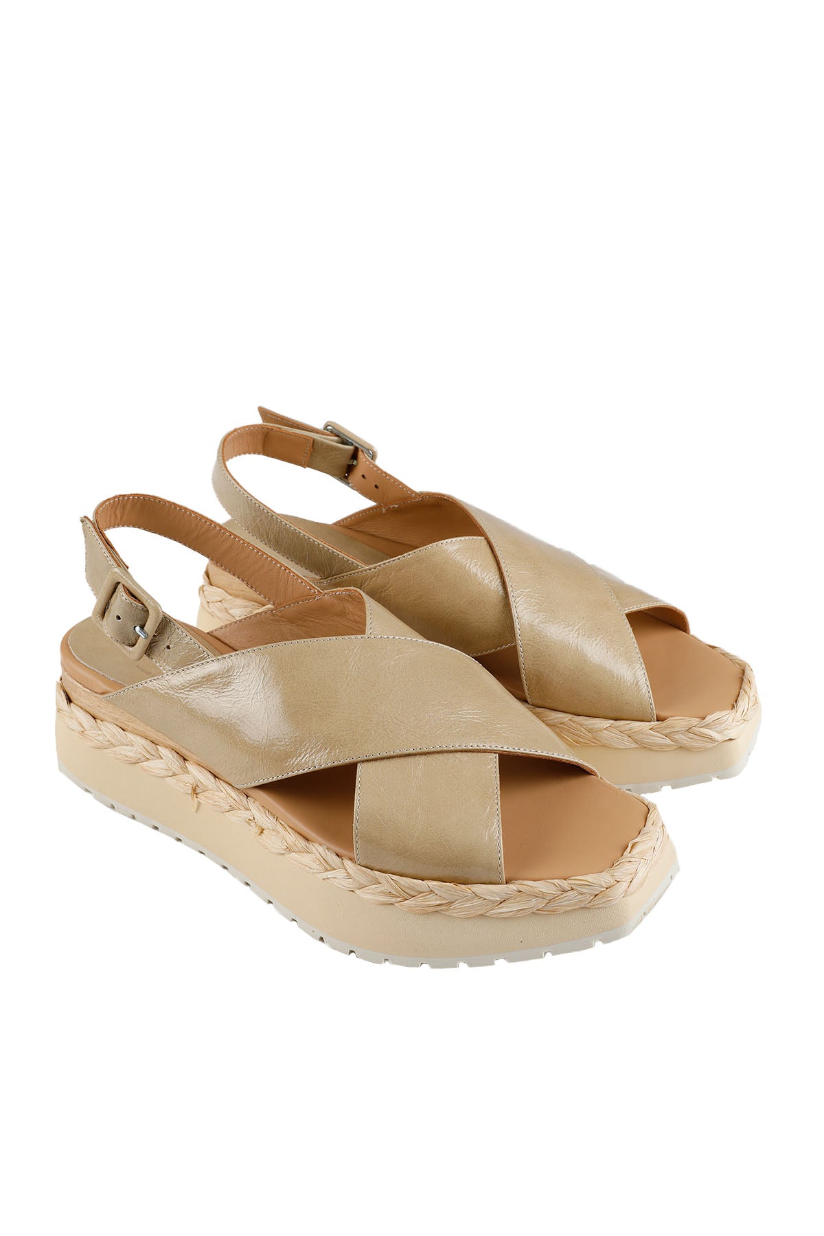 Paloma Barcelo Çapraz Bantlı Deri Sandalet-Libas Trendy Fashion Store