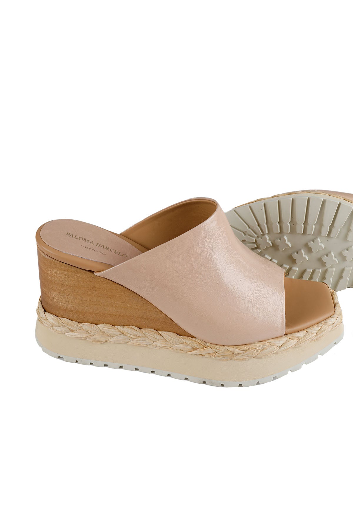 Paloma Barcelo Dolgu Topuk Deri Terlik-Libas Trendy Fashion Store