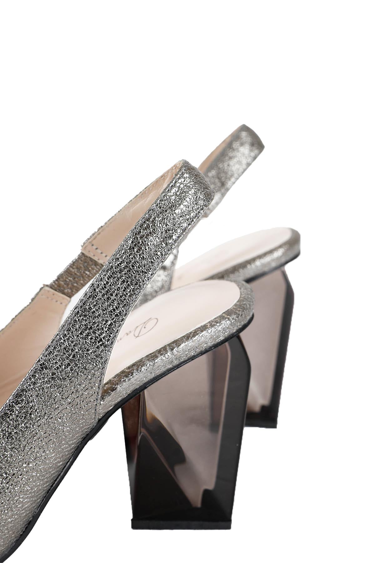 Daniele Ancarani Küt Burun Pleksi Topuklu Ayakkabı-Libas Trendy Fashion Store