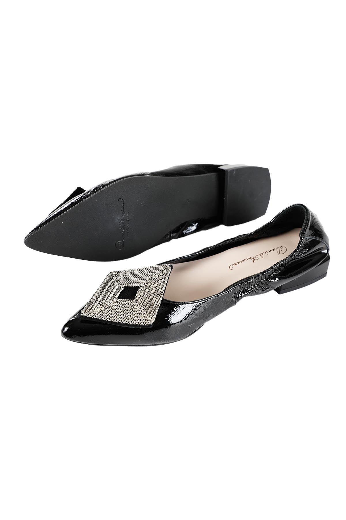 Daniele Ancarani Küt Topuk ve Burunlu Babet Ayakkabı-Libas Trendy Fashion Store