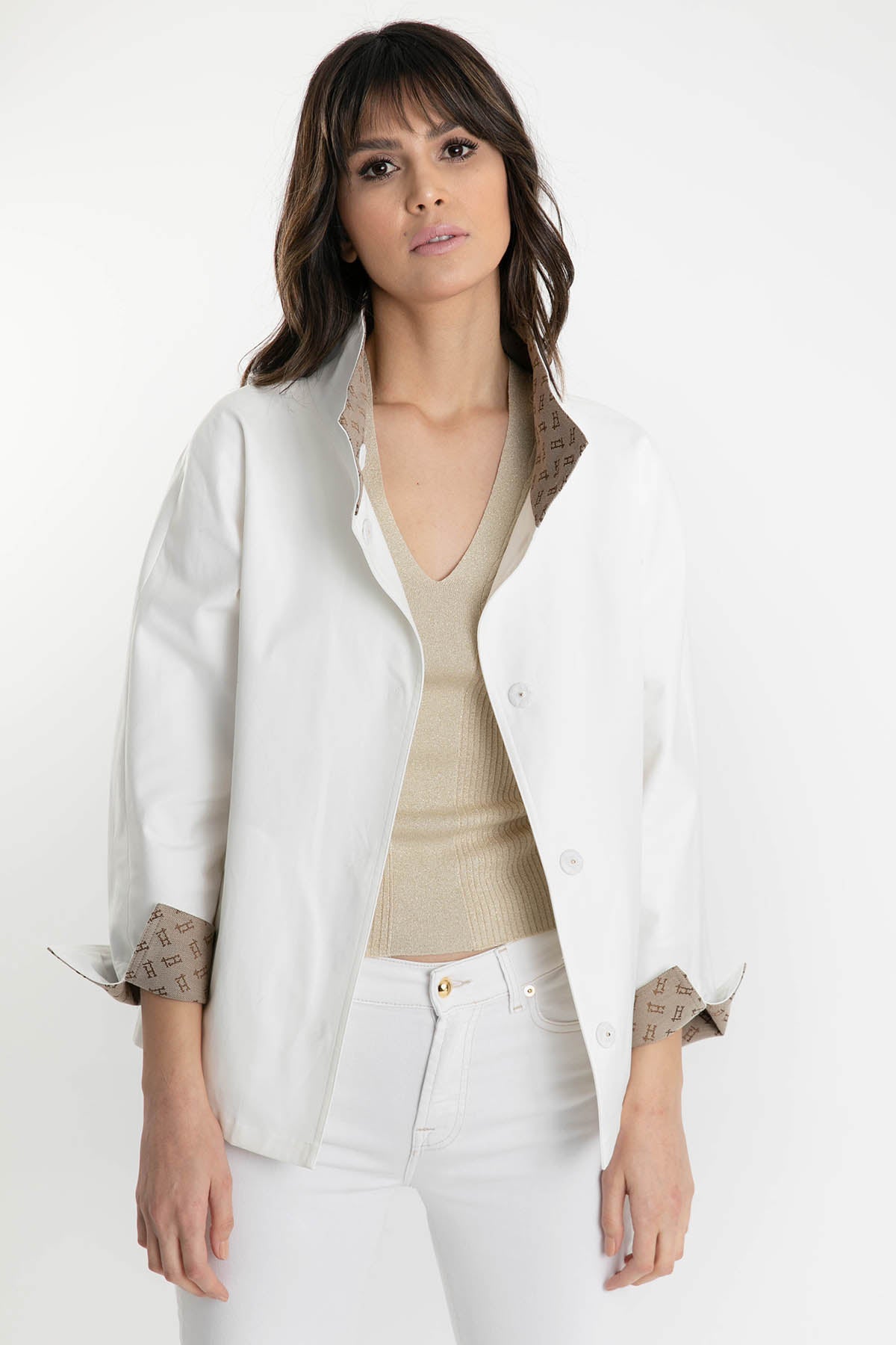 Herno Rain Collection Dik Yaka Monogram Detaylı Mont-Libas Trendy Fashion Store