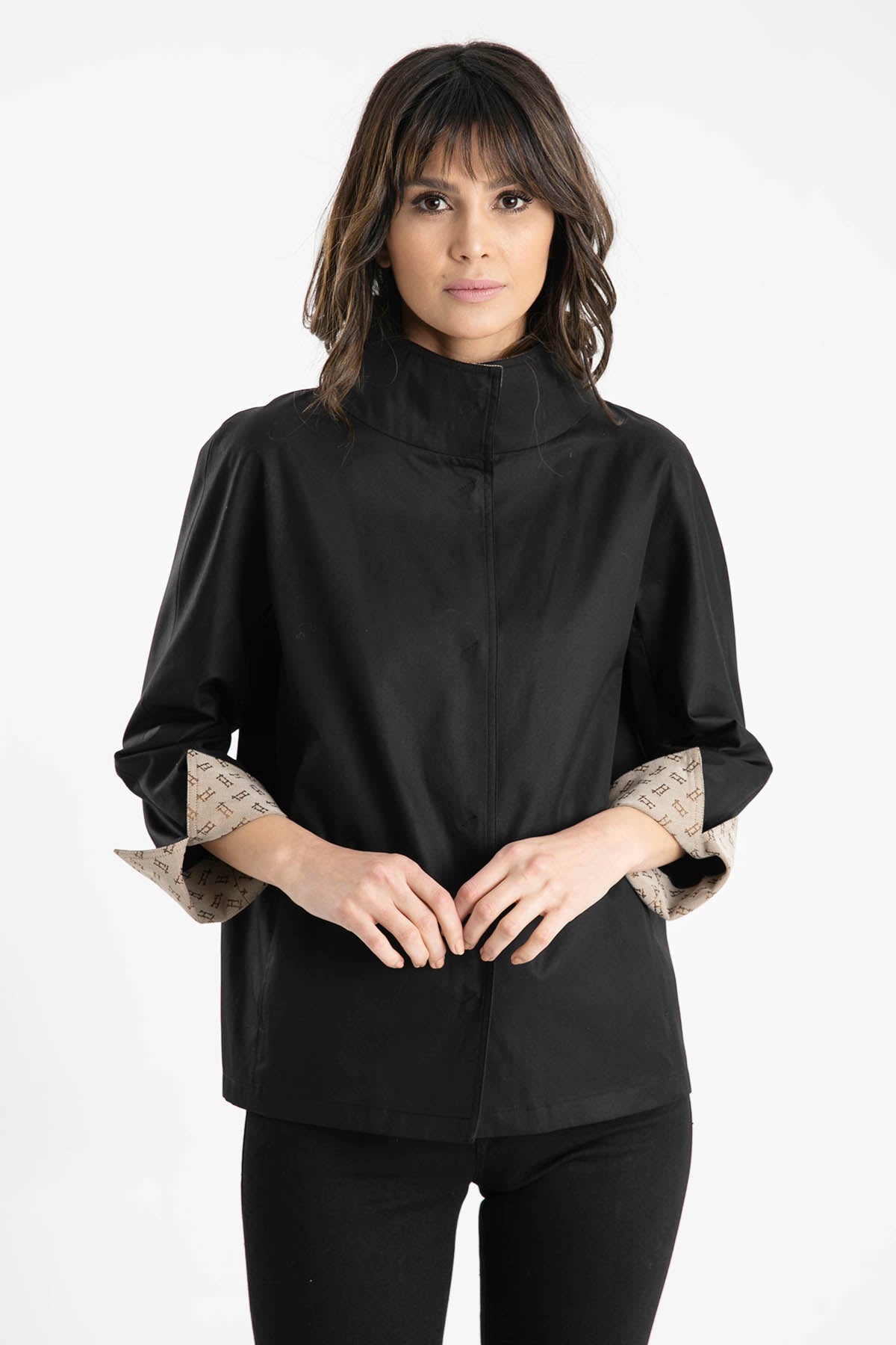 Herno Rain Collection Dik Yaka Gizli Patlı Mont-Libas Trendy Fashion Store