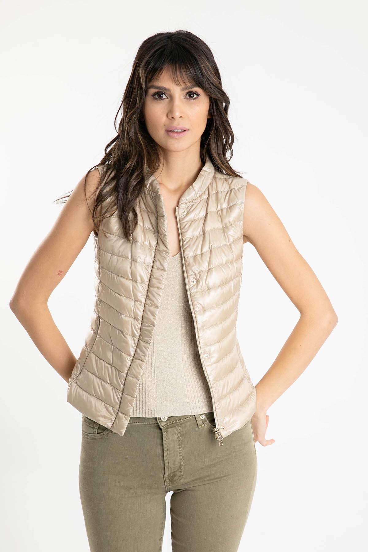 Herno Dik Yaka Belden Oturan Puffer Yelek-Libas Trendy Fashion Store