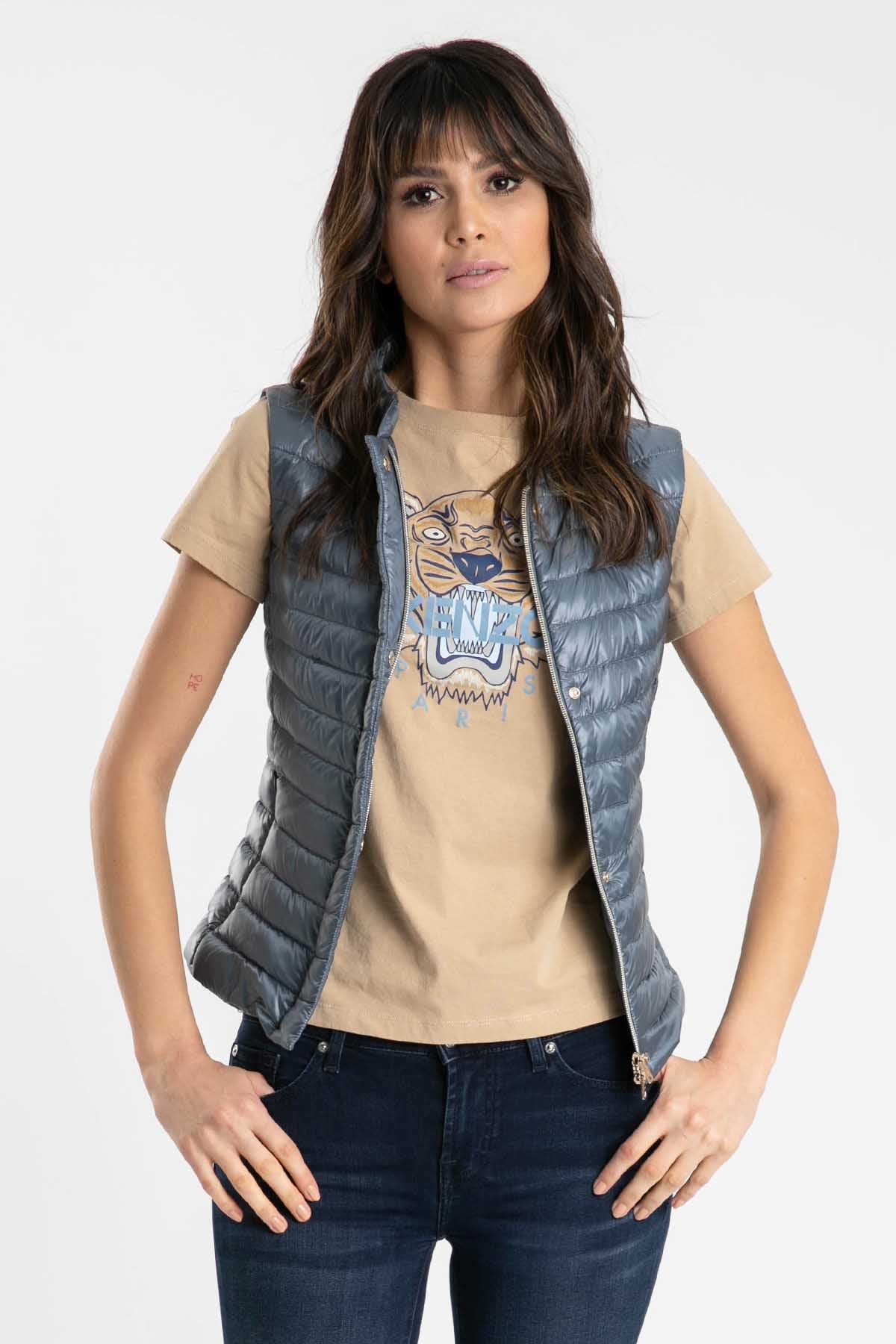 Herno Dik Yaka Belden Oturan Puffer Yelek-Libas Trendy Fashion Store