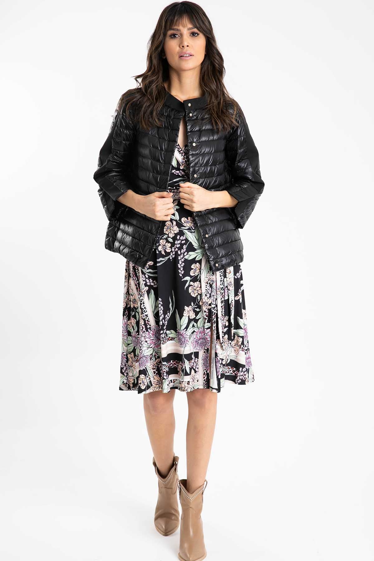 Herno Dik Yakalı İnce Puffer Mont-Libas Trendy Fashion Store