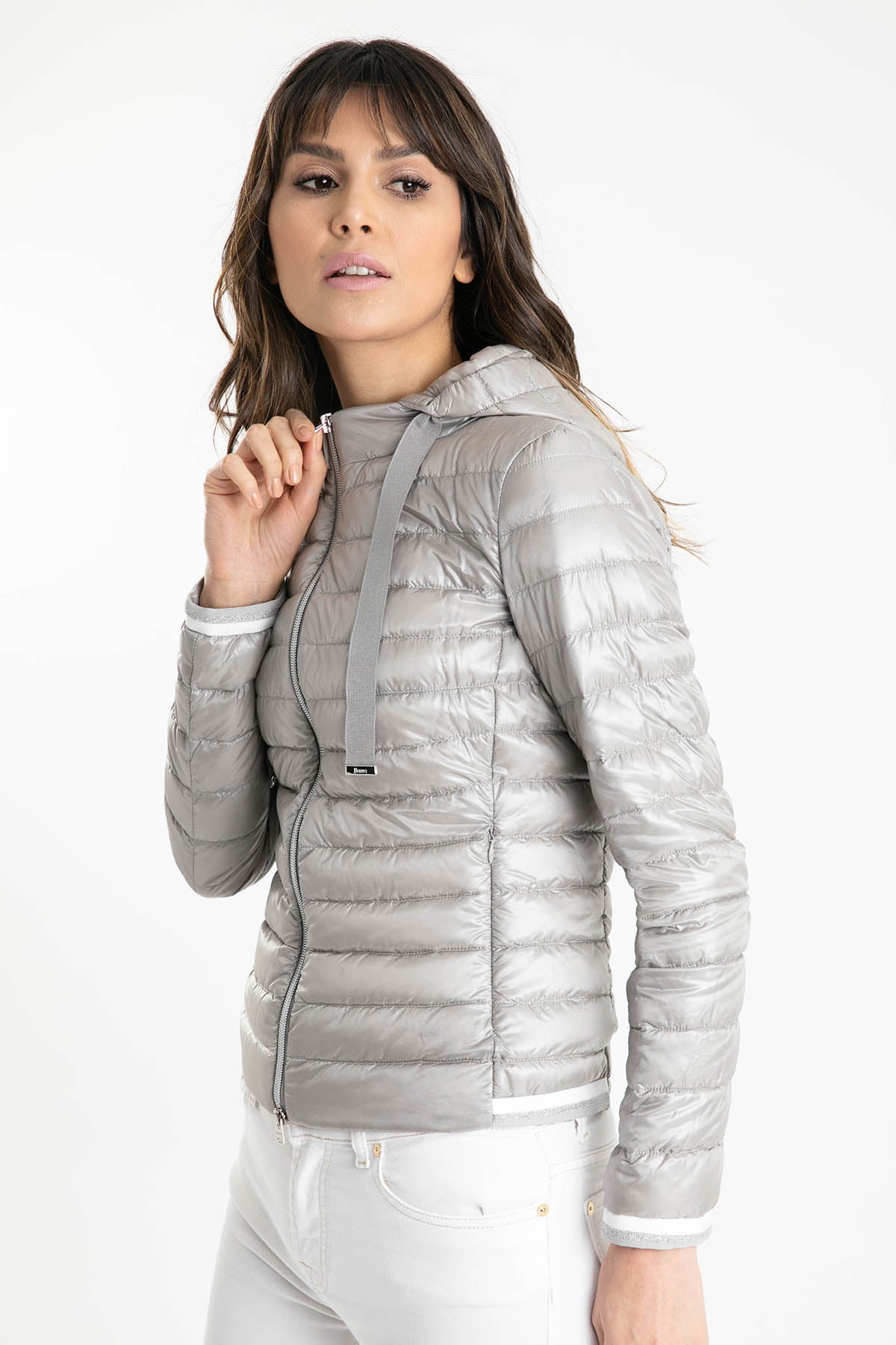 Herno Kapüşonlu Ribana Kollu İnce Mont-Libas Trendy Fashion Store