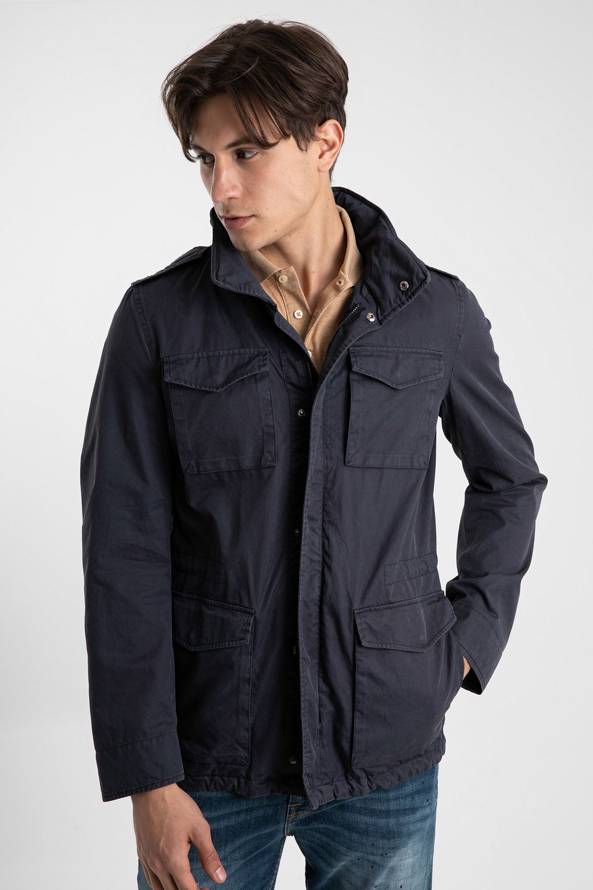 Herno Yıkamalı Kapak Cepli Mont Ceket-Libas Trendy Fashion Store