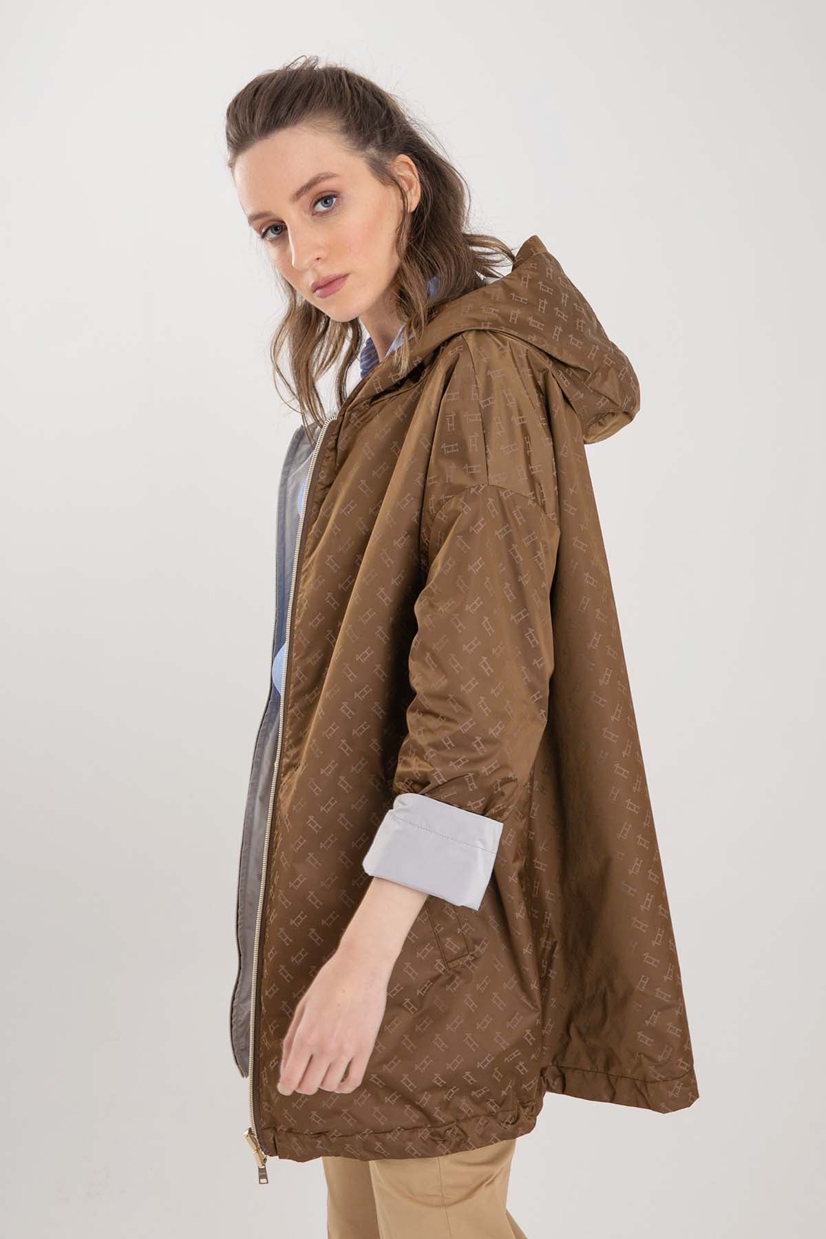 Herno Çift Taraflı Monogramlı Trençkot-Libas Trendy Fashion Store