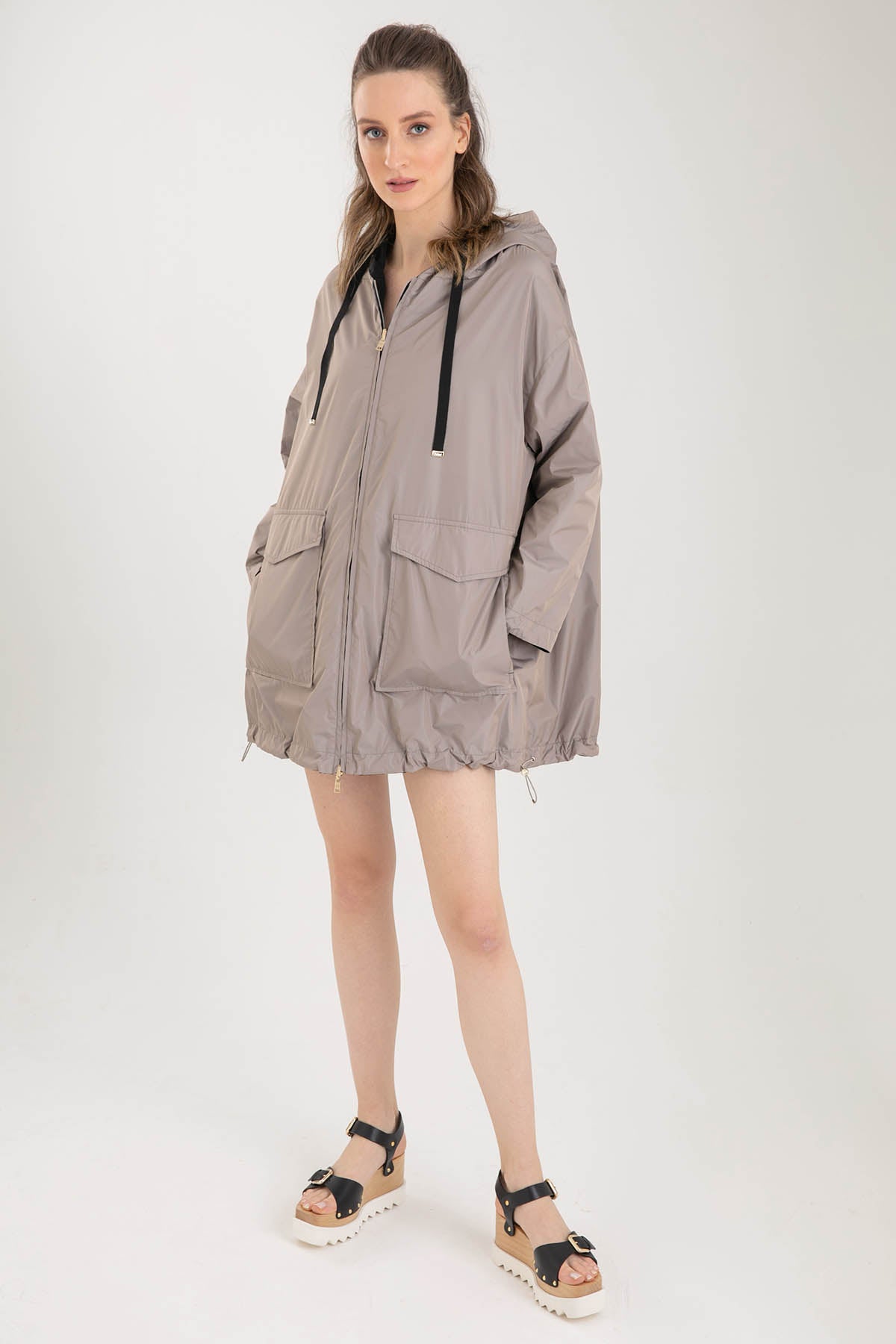 Herno Çift Taraflı Monogramlı Trençkot-Libas Trendy Fashion Store