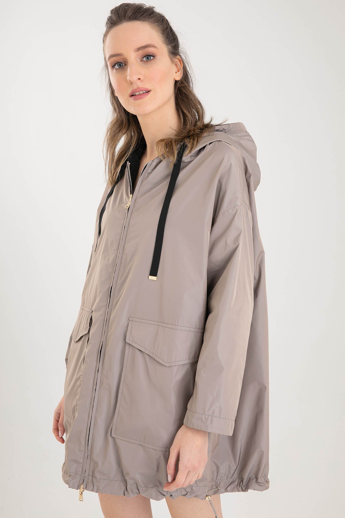 Herno Çift Taraflı Monogramlı Trençkot-Libas Trendy Fashion Store