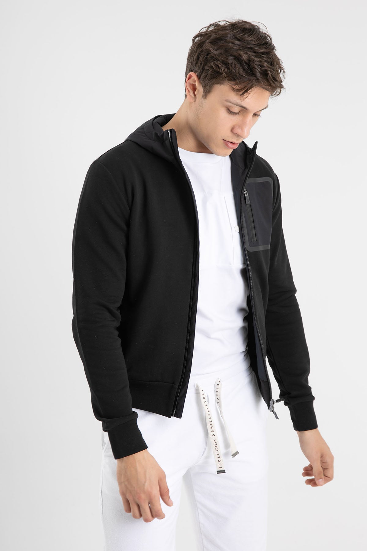 Herno Kapüşonlu Fermuarlı Ceket-Libas Trendy Fashion Store