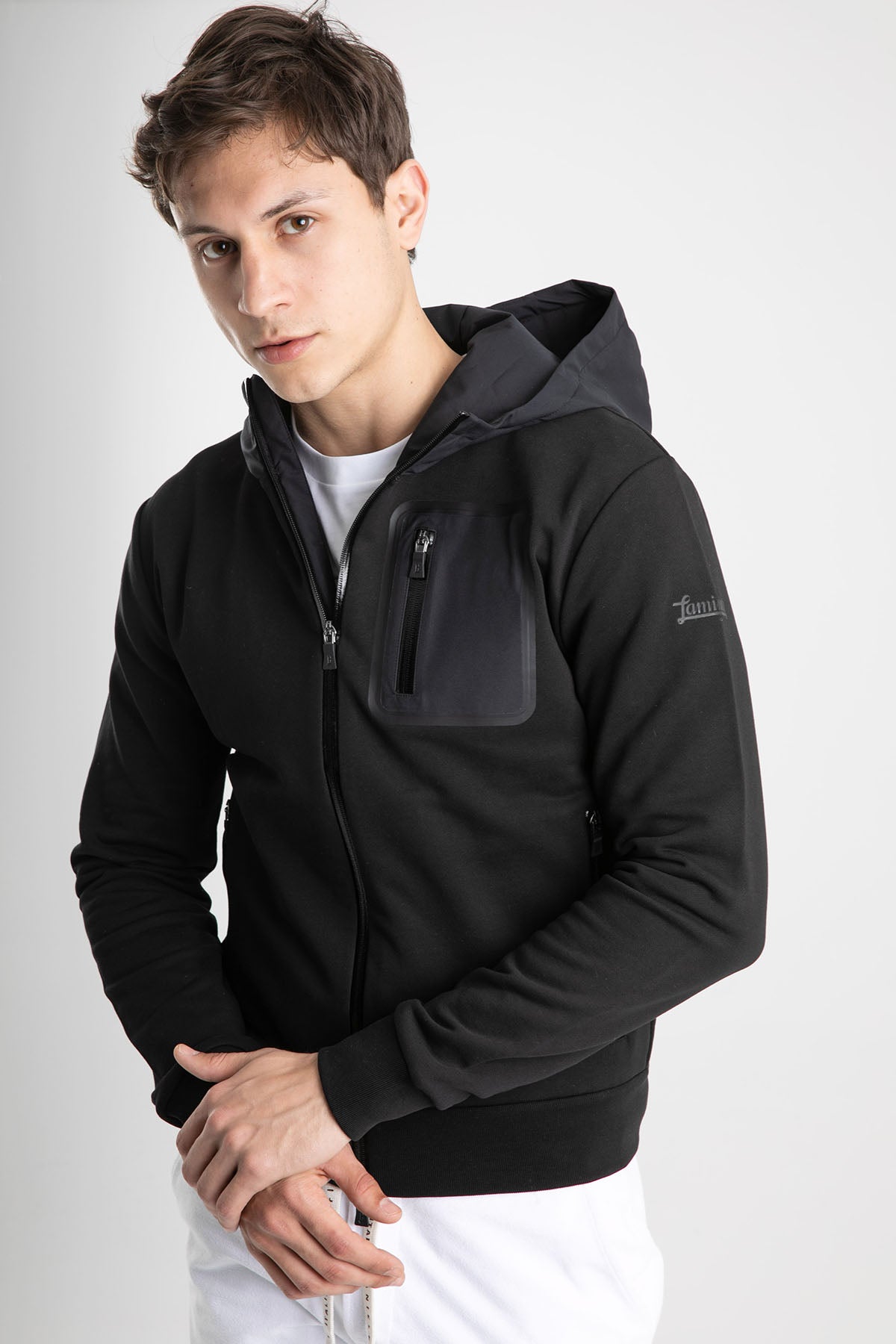 Herno Kapüşonlu Fermuarlı Ceket-Libas Trendy Fashion Store