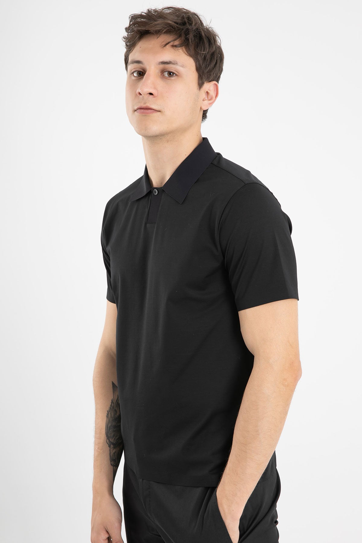 Herno Streç Polo Yaka T-shirt-Libas Trendy Fashion Store