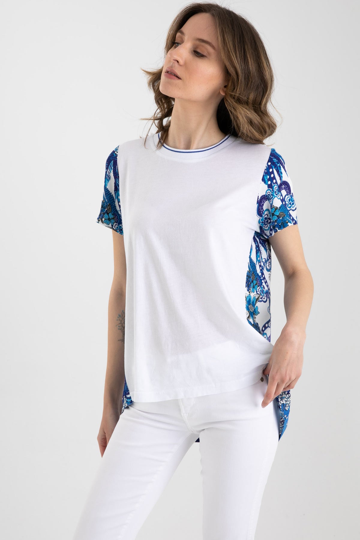 Rene Derhy Yuvarlak Yaka T-shirt-Libas Trendy Fashion Store