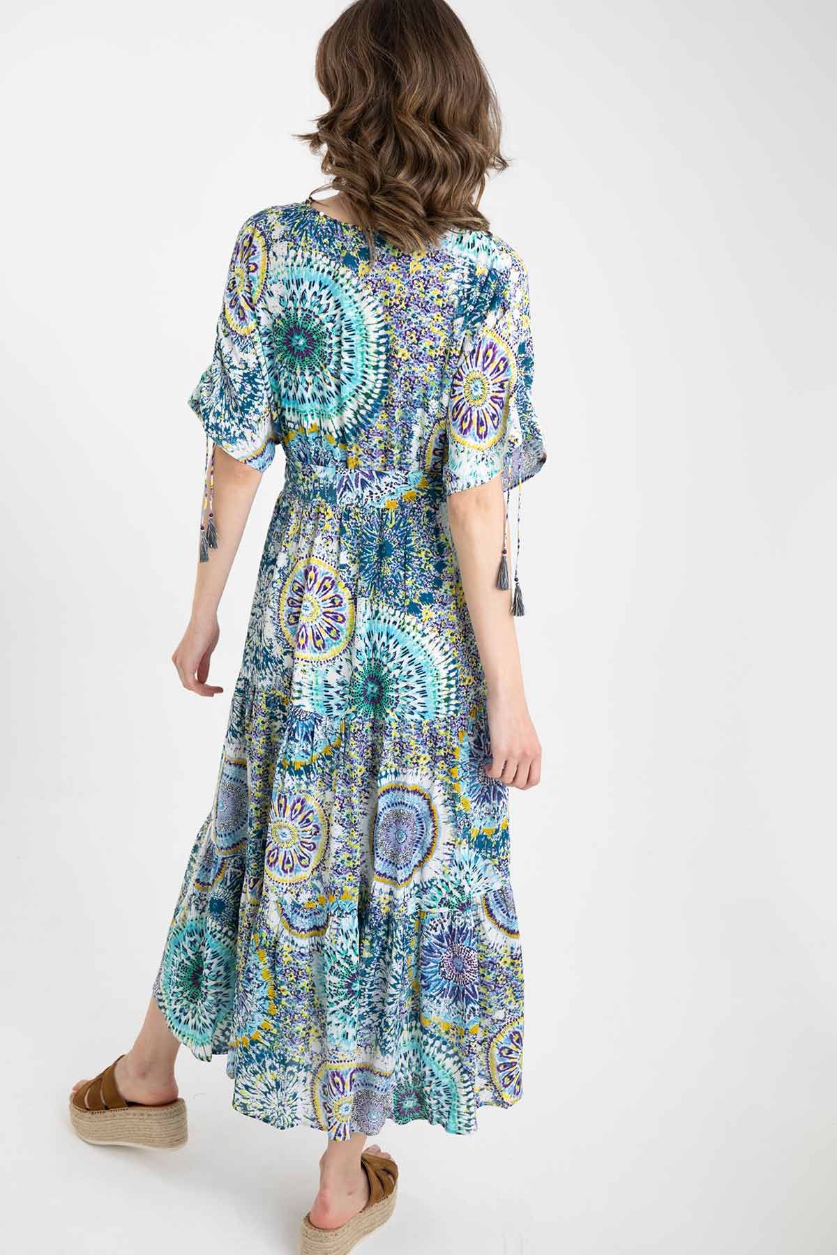 Rene Derhy Belden Kuşaklı Maxi Elbise-Libas Trendy Fashion Store