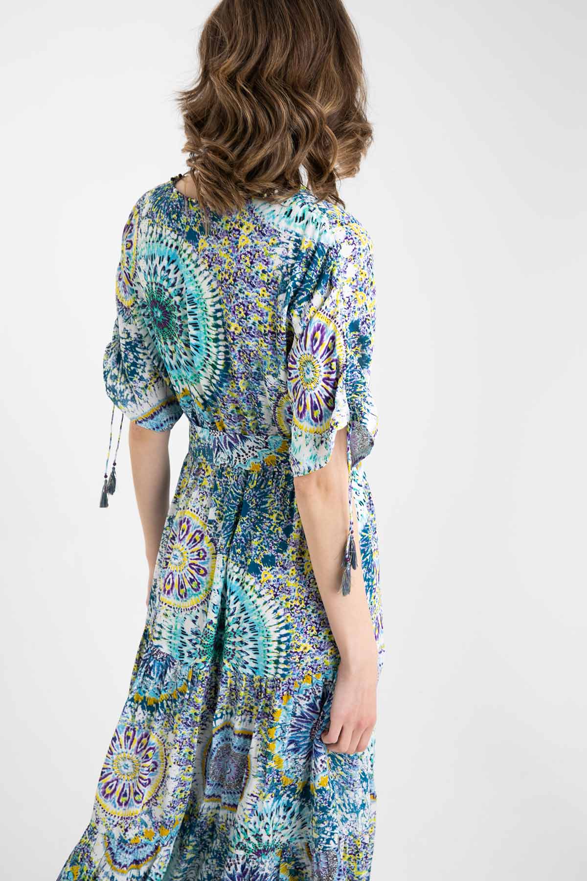 Rene Derhy Belden Kuşaklı Maxi Elbise-Libas Trendy Fashion Store