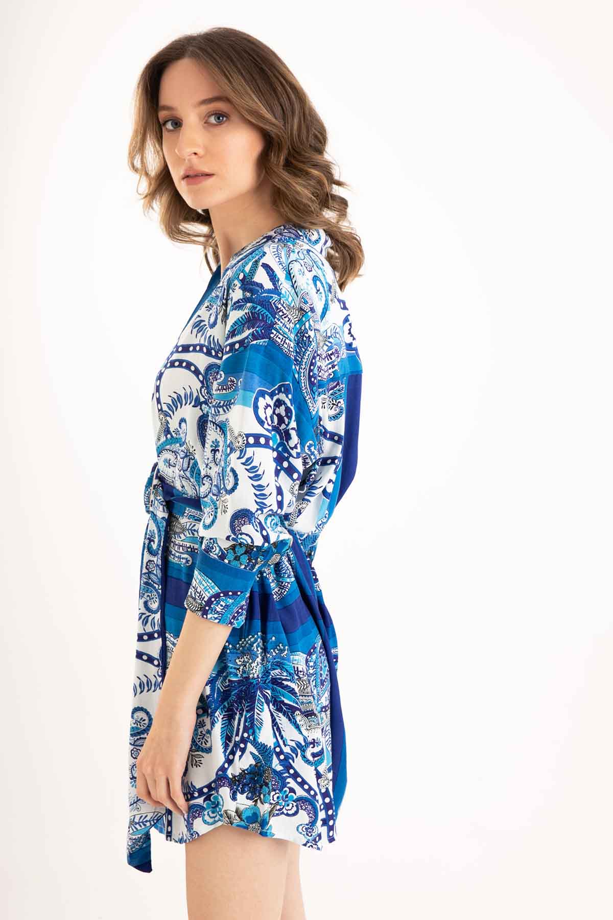 Rene Derhy Belden Kemerli Mini Elbise-Libas Trendy Fashion Store