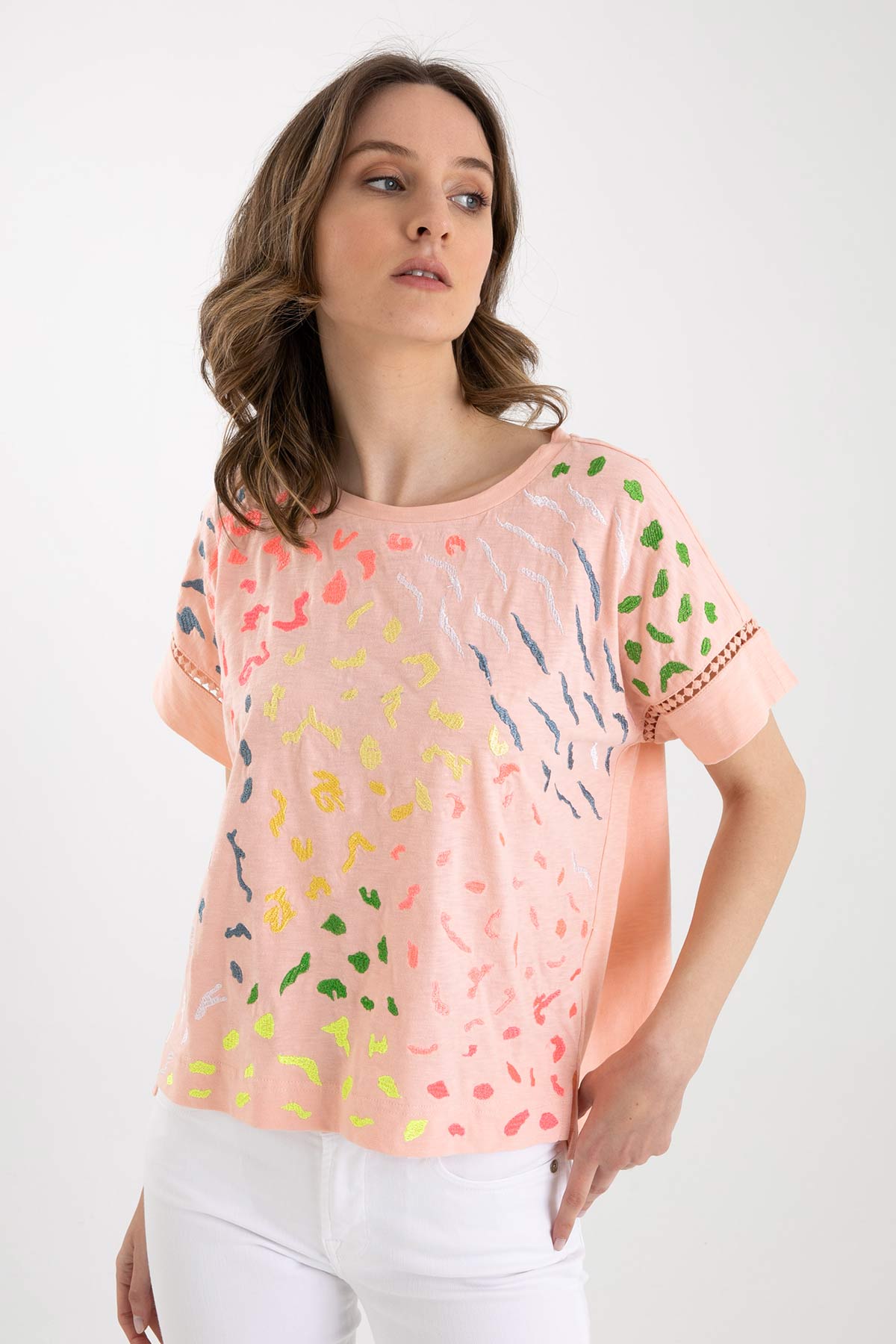 Rene Derhy Yuvarlak Yaka T-shirt-Libas Trendy Fashion Store