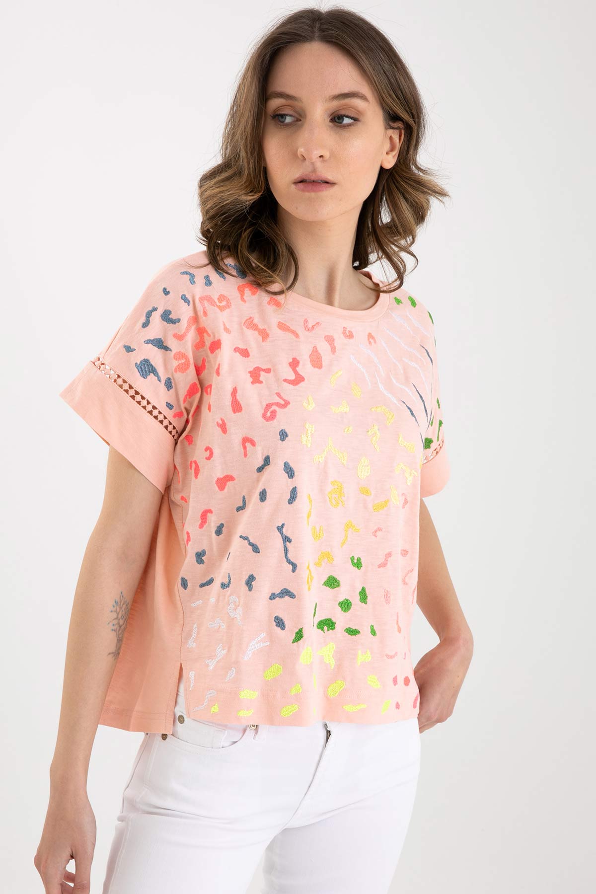 Rene Derhy Yuvarlak Yaka T-shirt-Libas Trendy Fashion Store