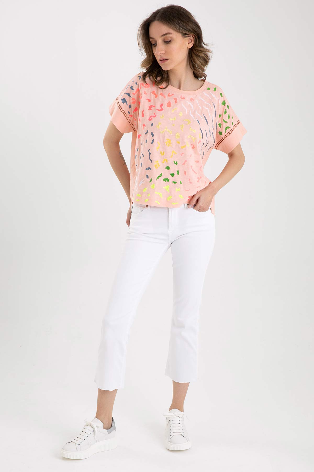 Rene Derhy Yuvarlak Yaka T-shirt-Libas Trendy Fashion Store