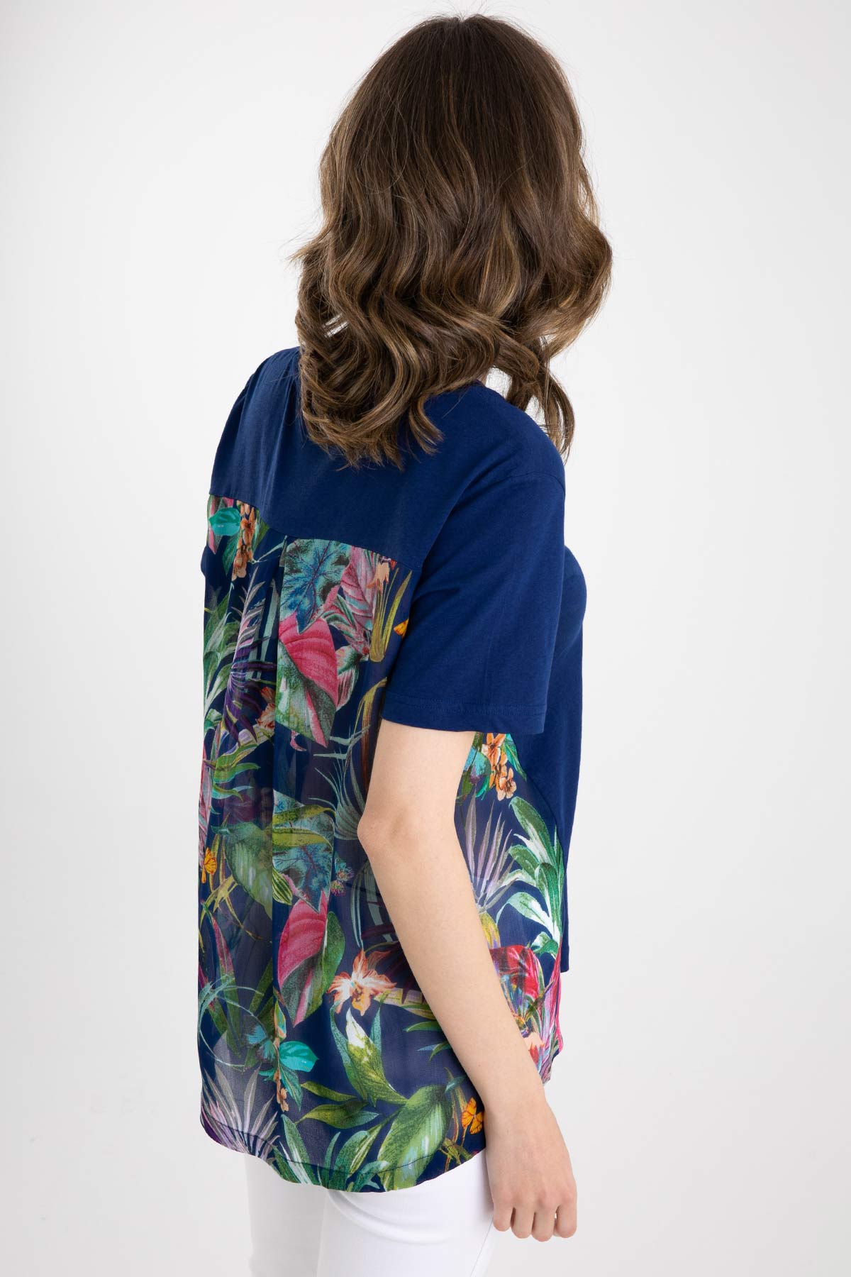 Rene Derhy V Yaka Kısa Kollu T-shirt-Libas Trendy Fashion Store