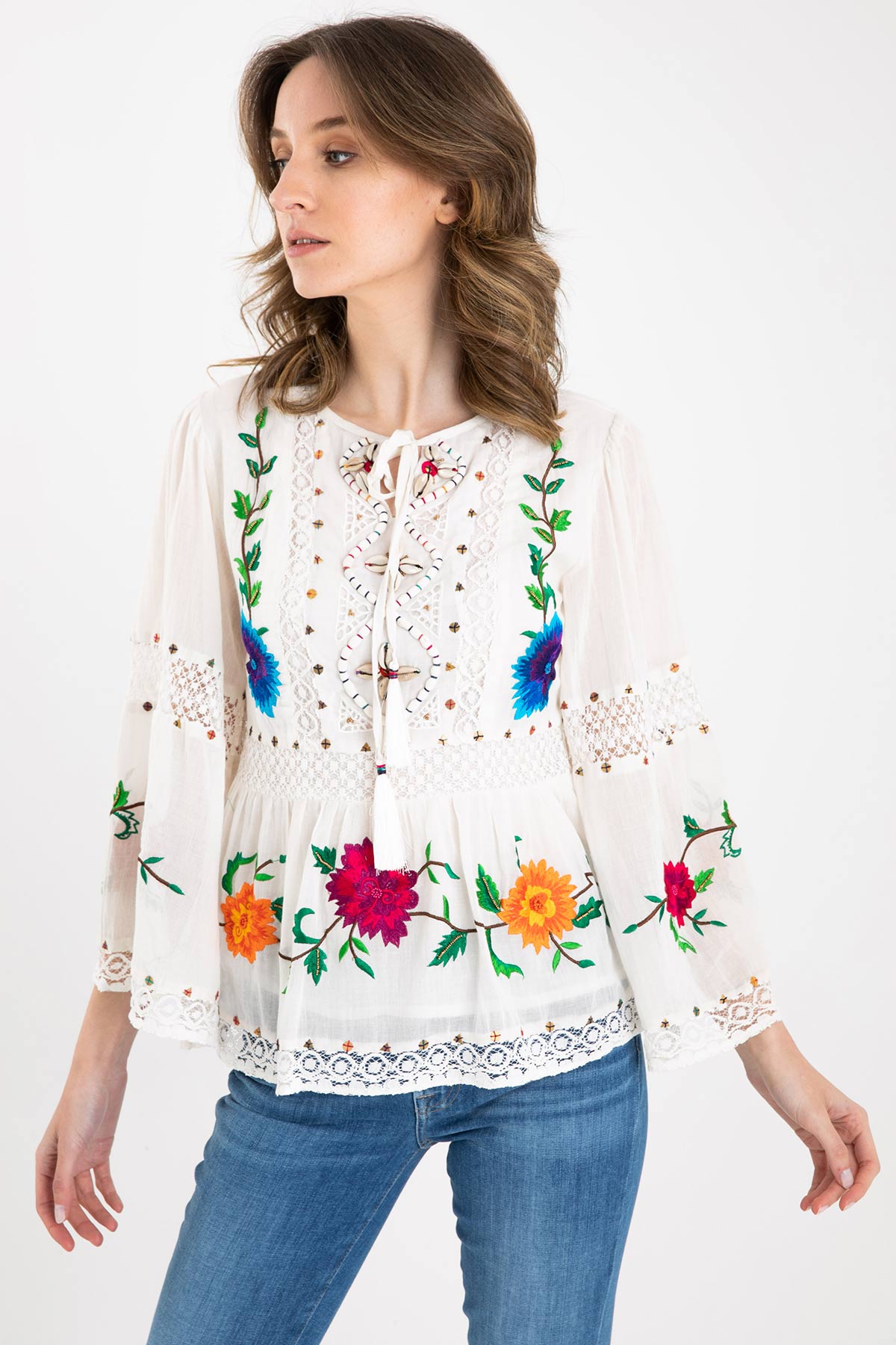 Rene Derhy Nakış Detaylı Bluz-Libas Trendy Fashion Store