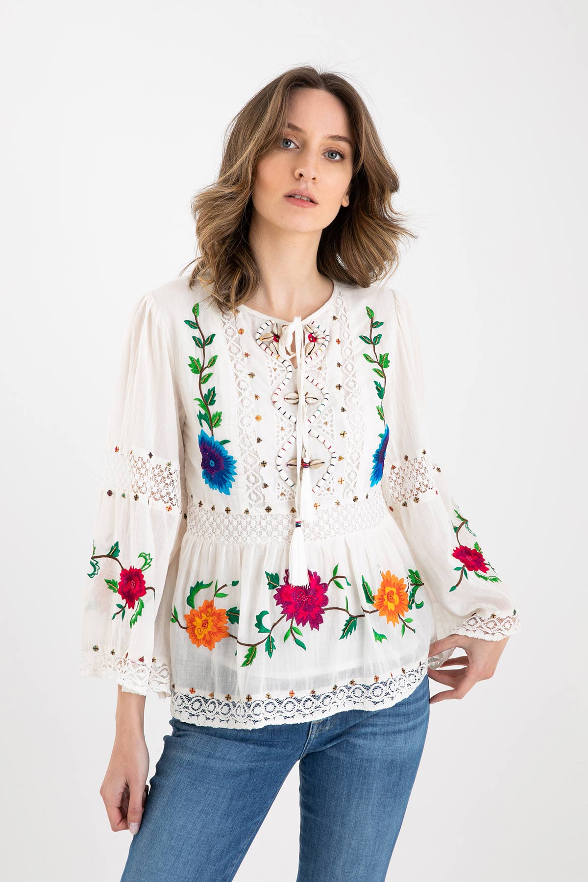 Rene Derhy Nakış Detaylı Bluz-Libas Trendy Fashion Store