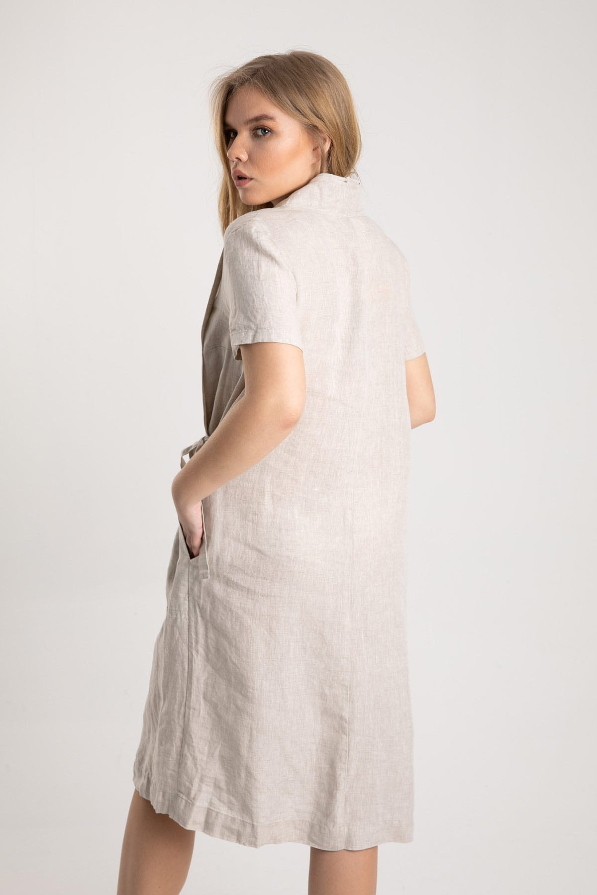 Crea Concept Degaje Yaka Bağlamalı Anvelop Elbise-Libas Trendy Fashion Store